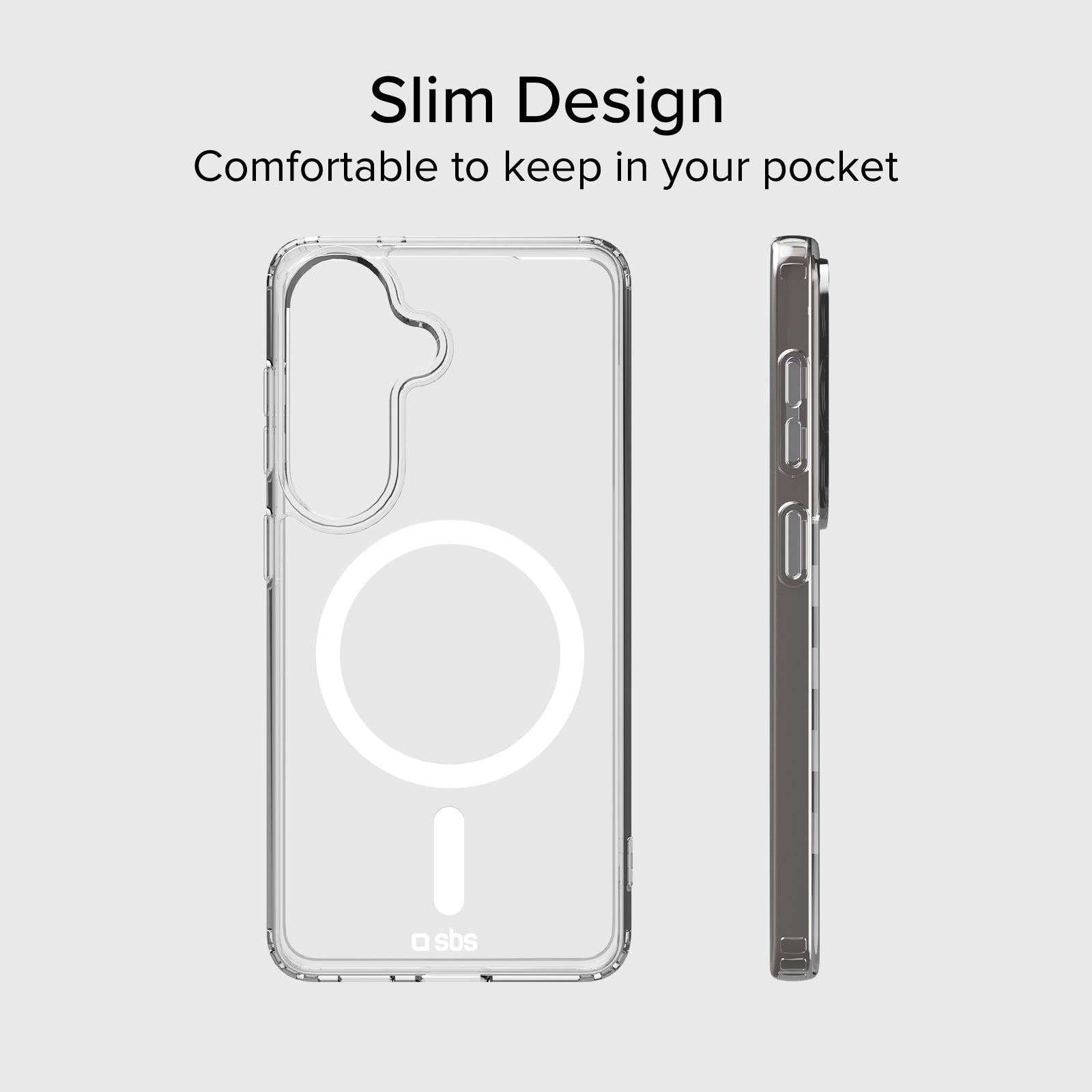 Cover rigida compatibile con ricarica wireless magnetica per Samsung S26