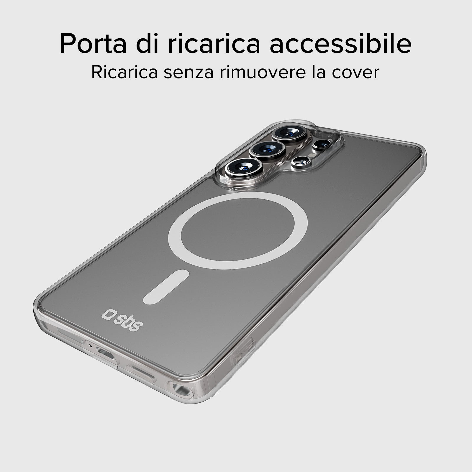 Cover rigida compatibile con ricarica wireless magnetica per Samsung S26 Ultra
