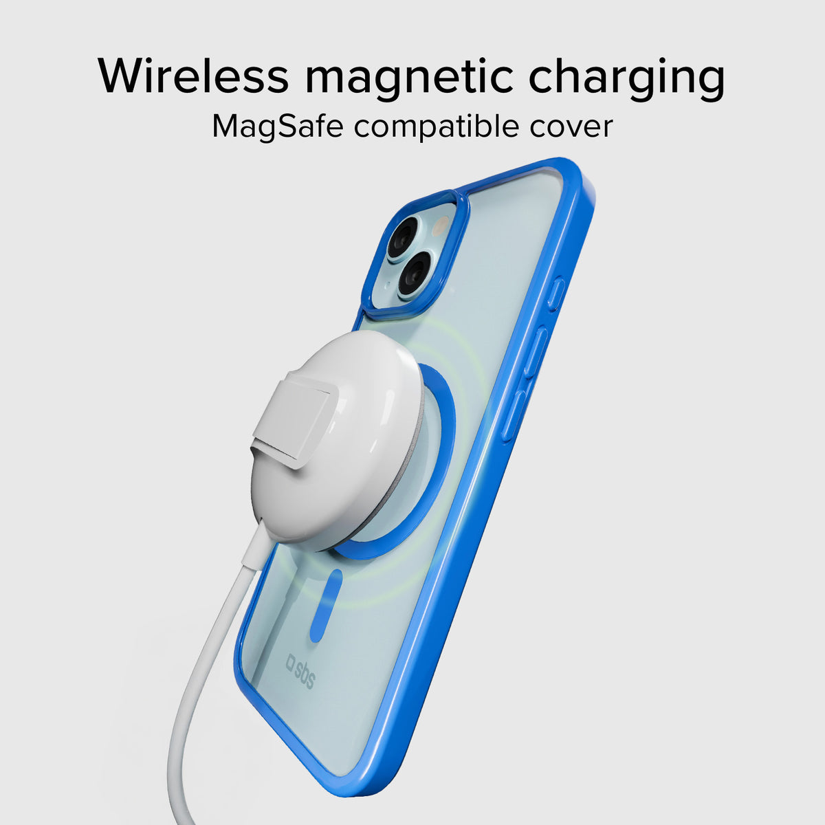Cover per iPhone 15 con bordi colorati compatibile con ricarica MagSafe