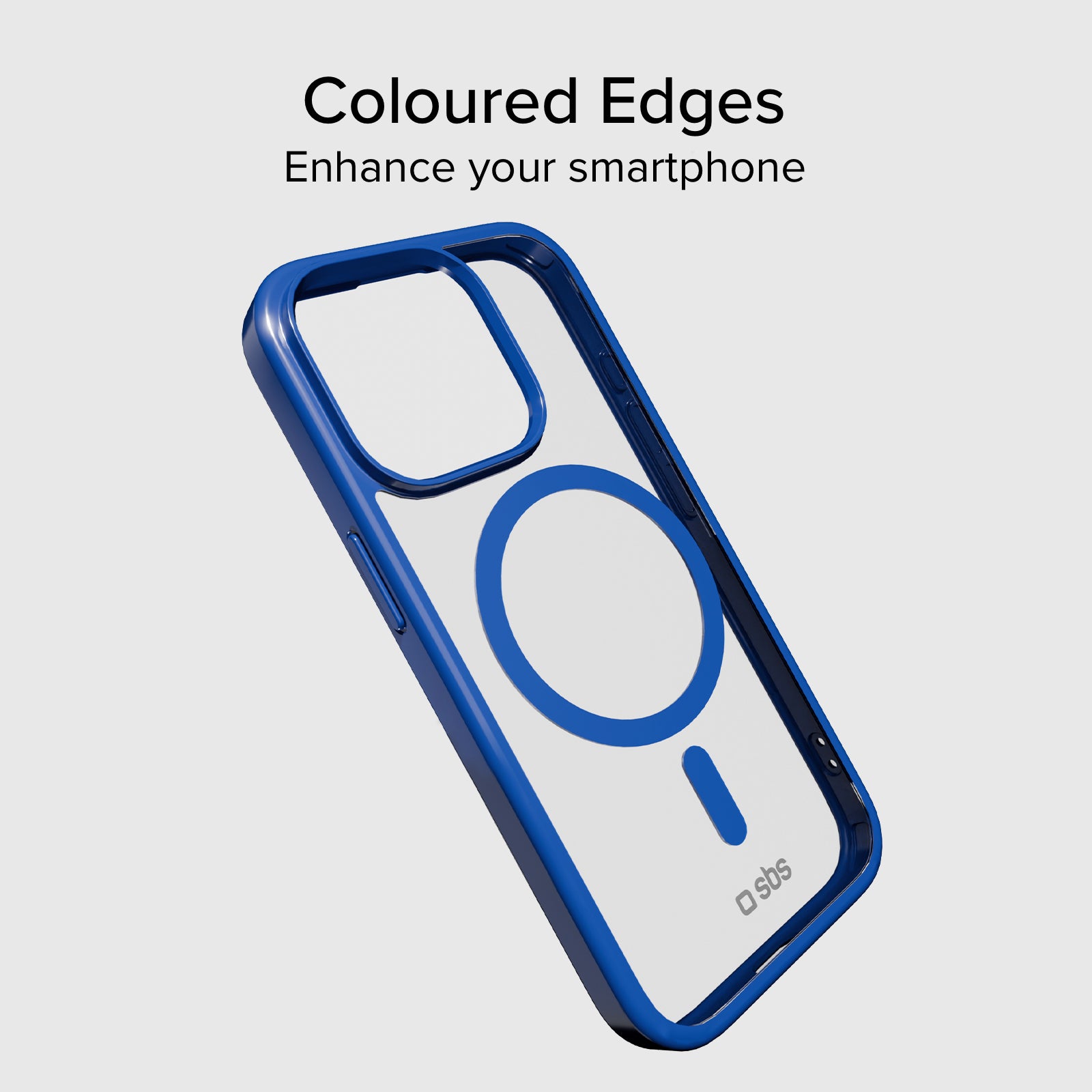 Cover per iPhone 15 Pro con bordi colorati compatibile con ricarica MagSafe