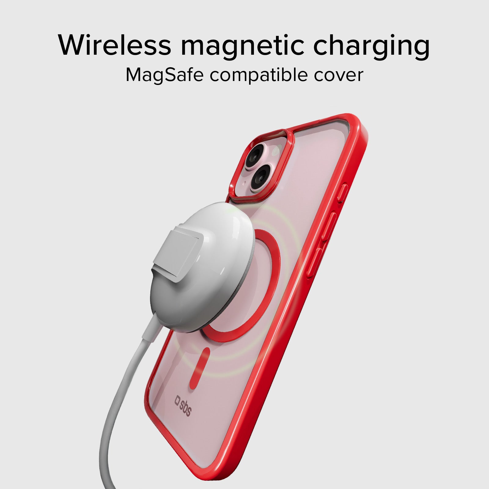 Cover per iPhone 15 con bordi colorati compatibile con ricarica MagSafe