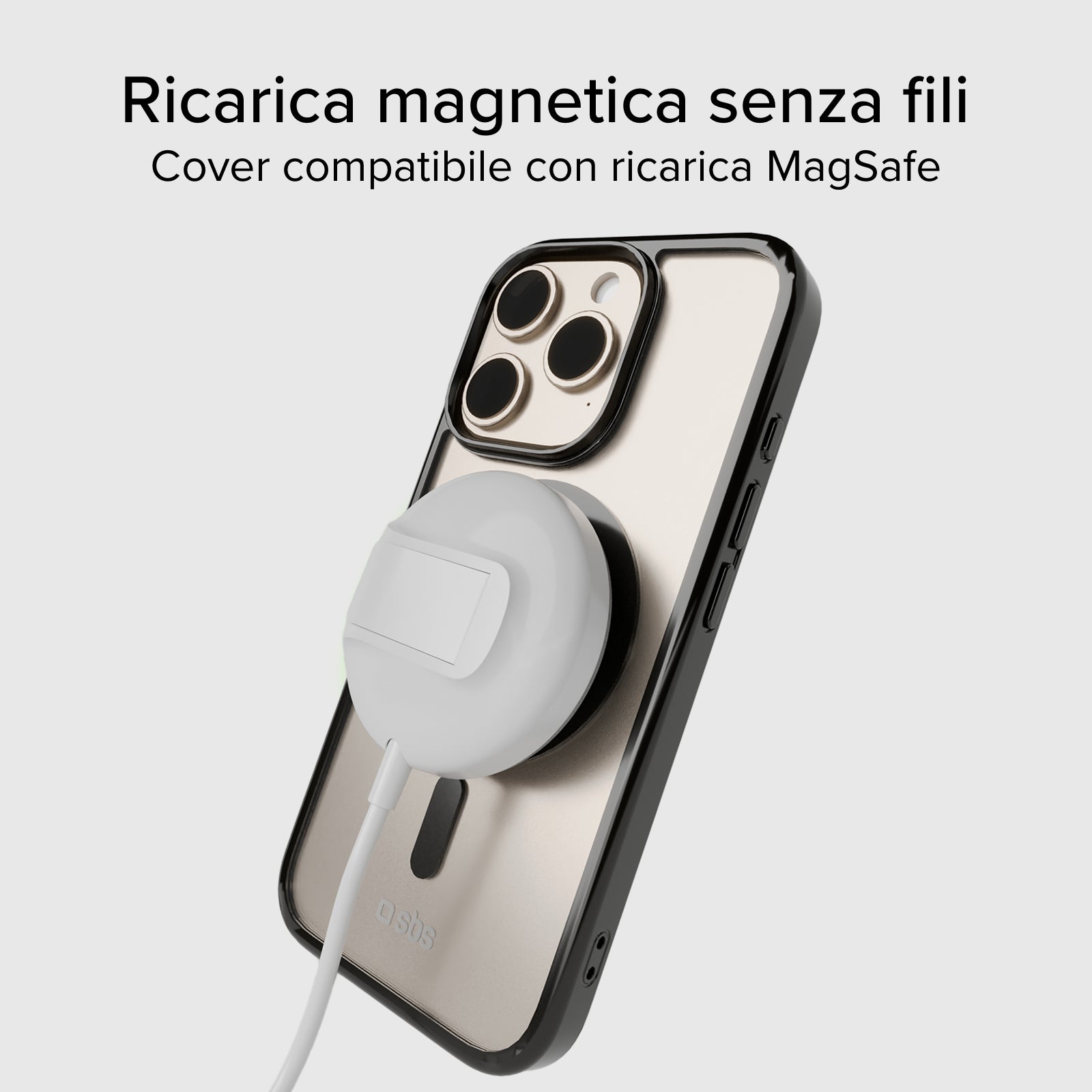 Cover per iPhone 16 Pro con bordi colorati compatibile con ricarica MagSafe