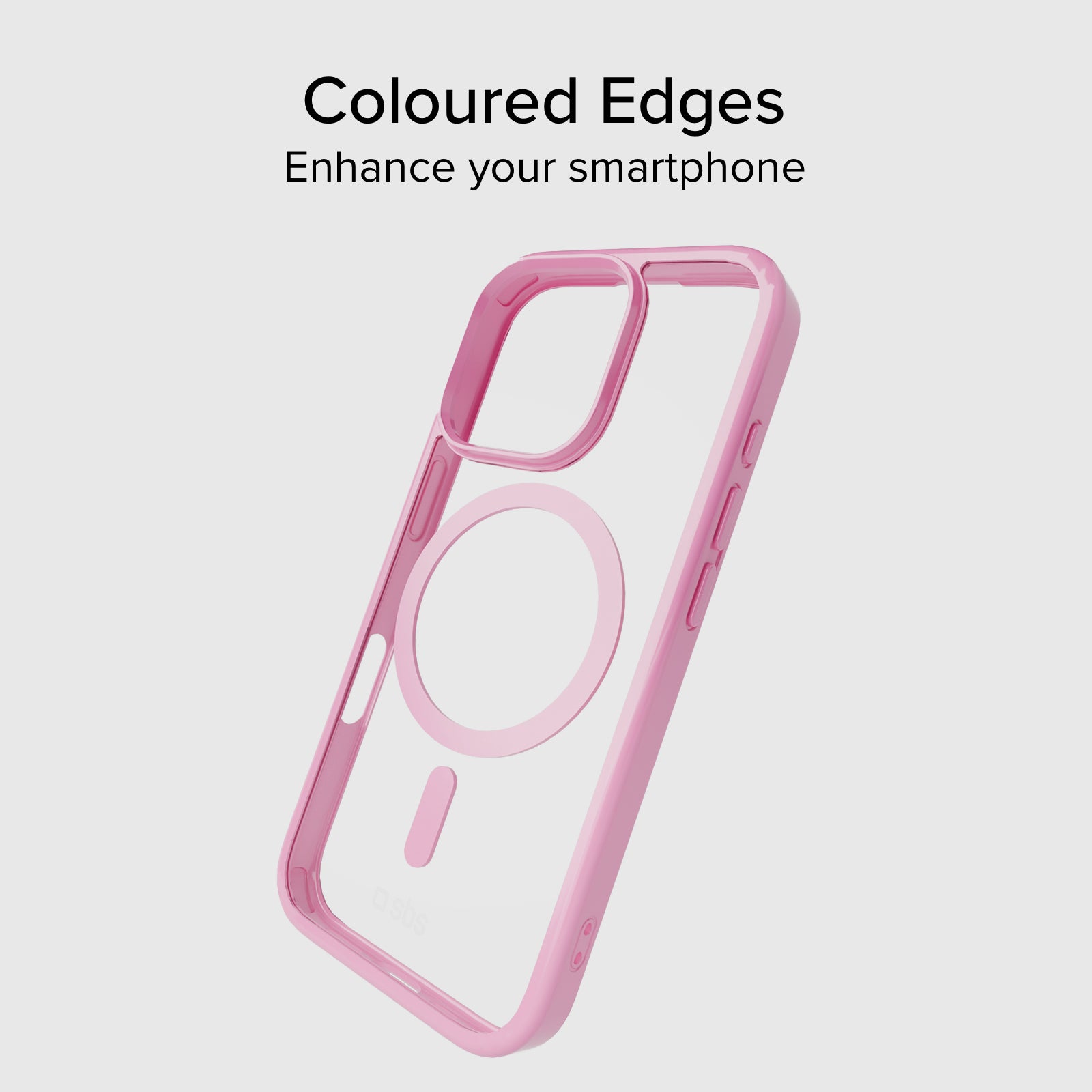 Cover per iPhone 16 Pro con bordi colorati compatibile con ricarica MagSafe
