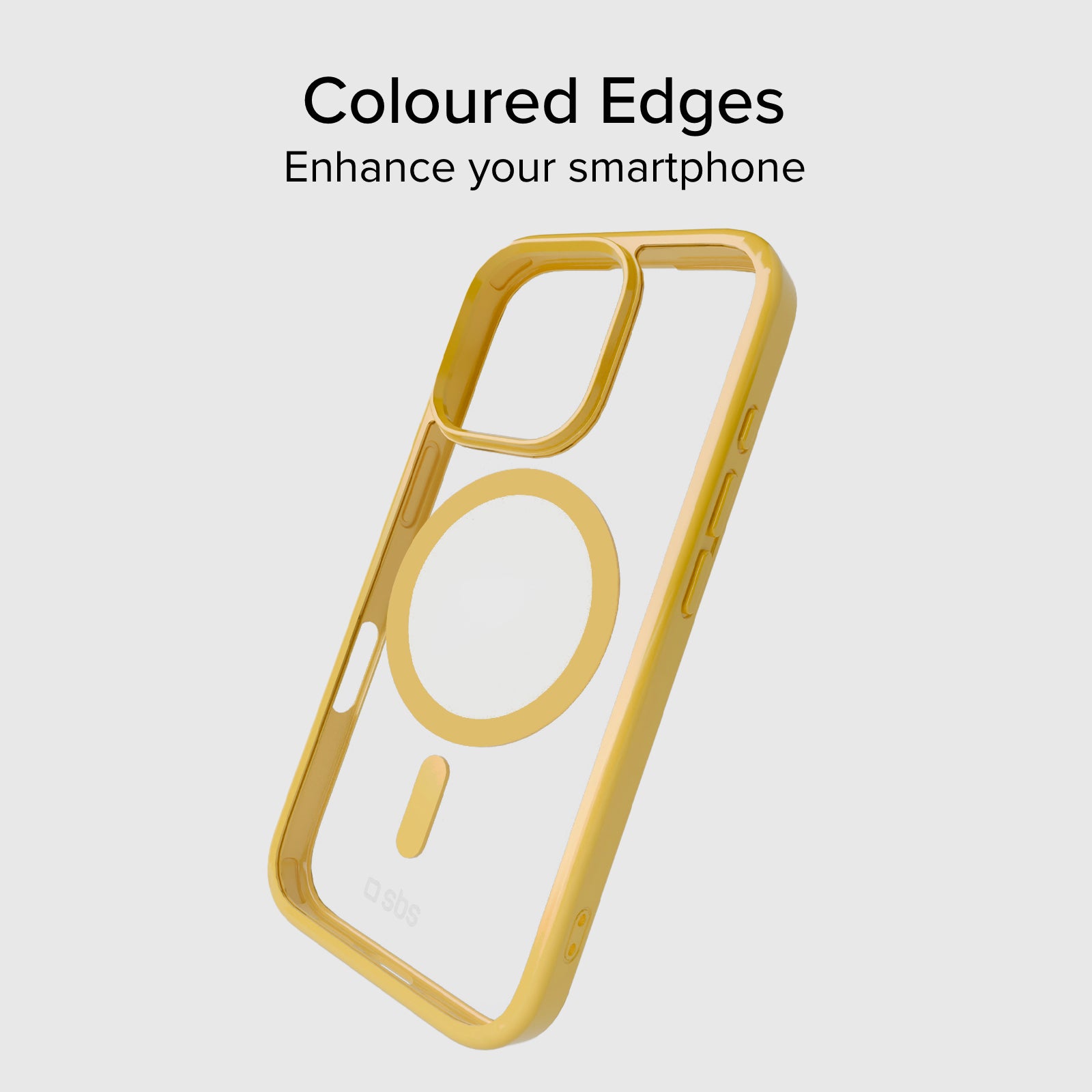 Cover per iPhone 16 Pro con bordi colorati compatibile con ricarica MagSafe