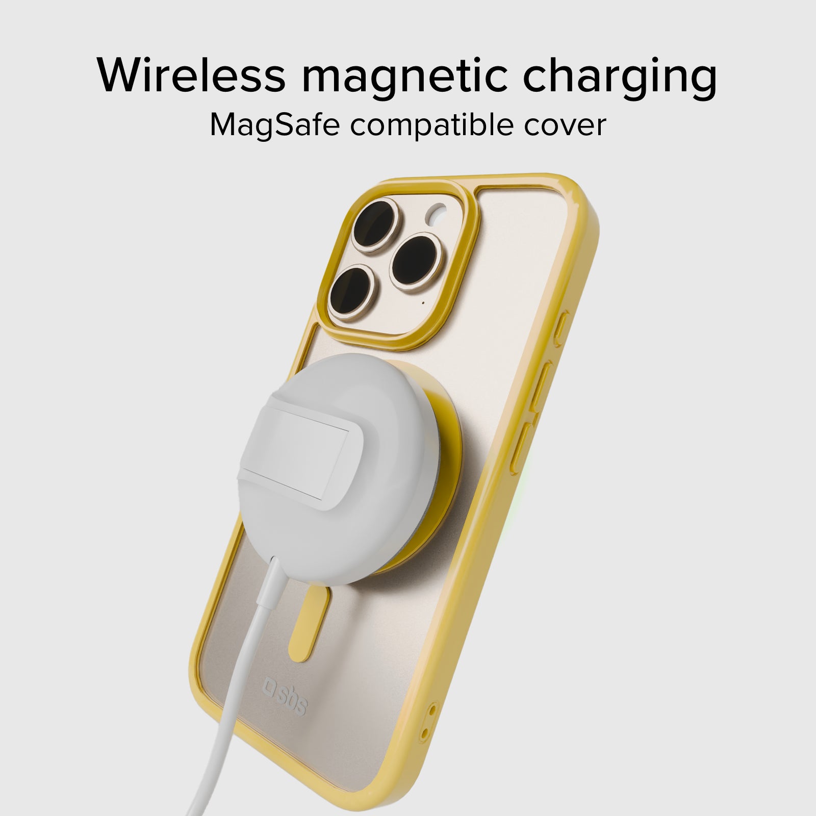 Cover per iPhone 16 Pro con bordi colorati compatibile con ricarica MagSafe
