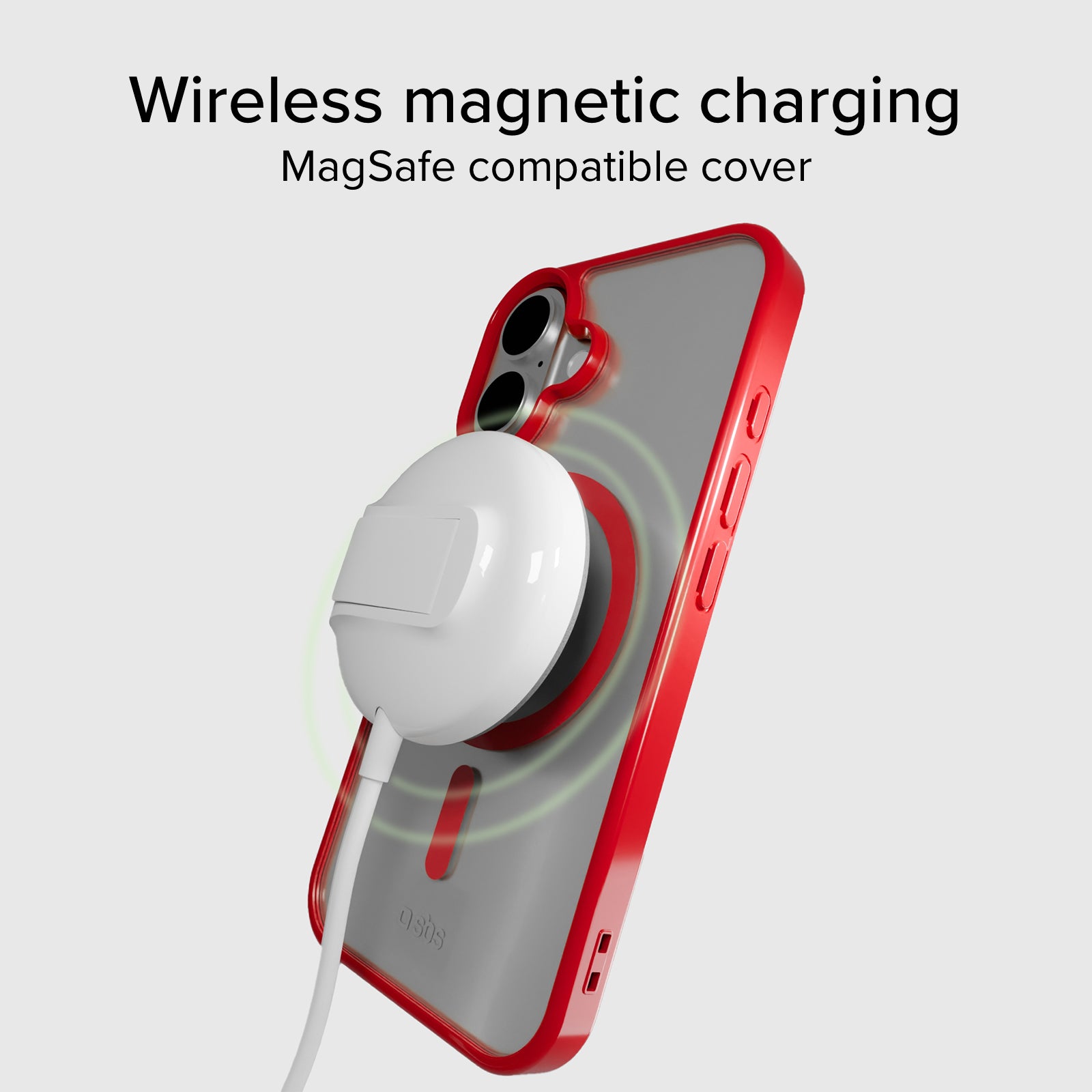 Funda para iPhone 16 con bordes de color, compatible con carga MagSafe