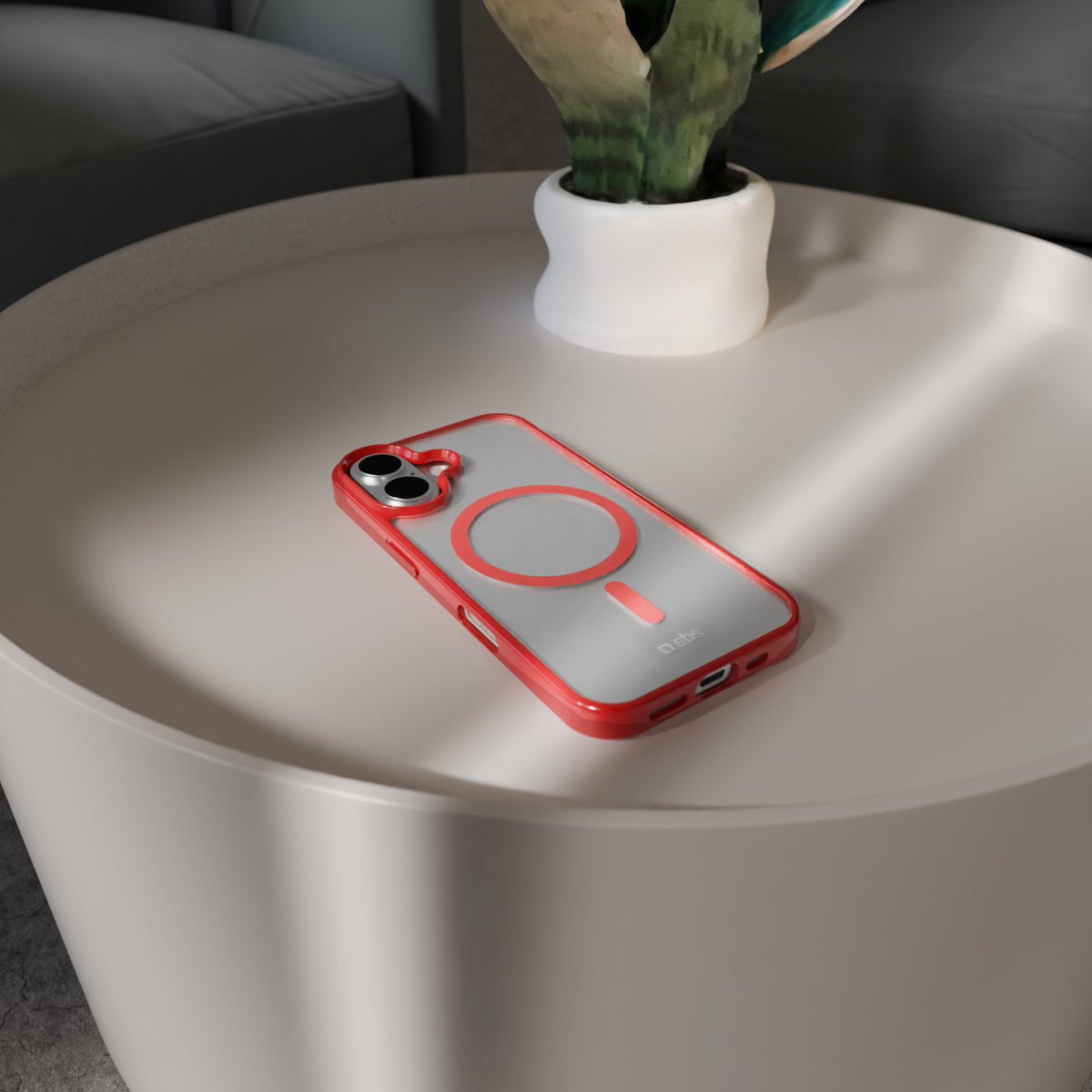 Funda para iPhone 16 con bordes de color, compatible con carga MagSafe