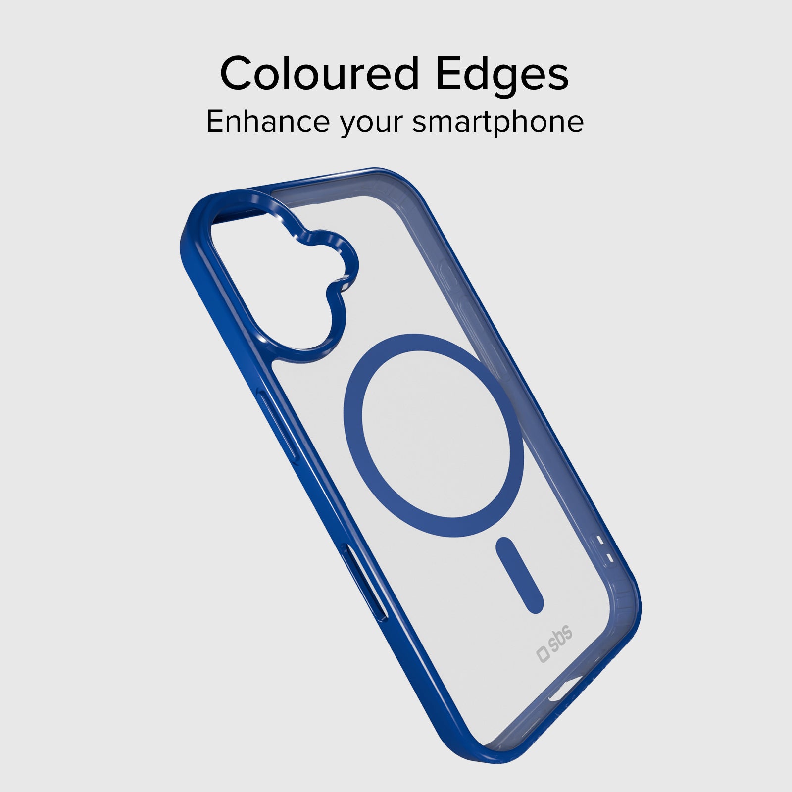 Cover per iPhone 16 Plus con bordi colorati compatibile con ricarica MagSafe