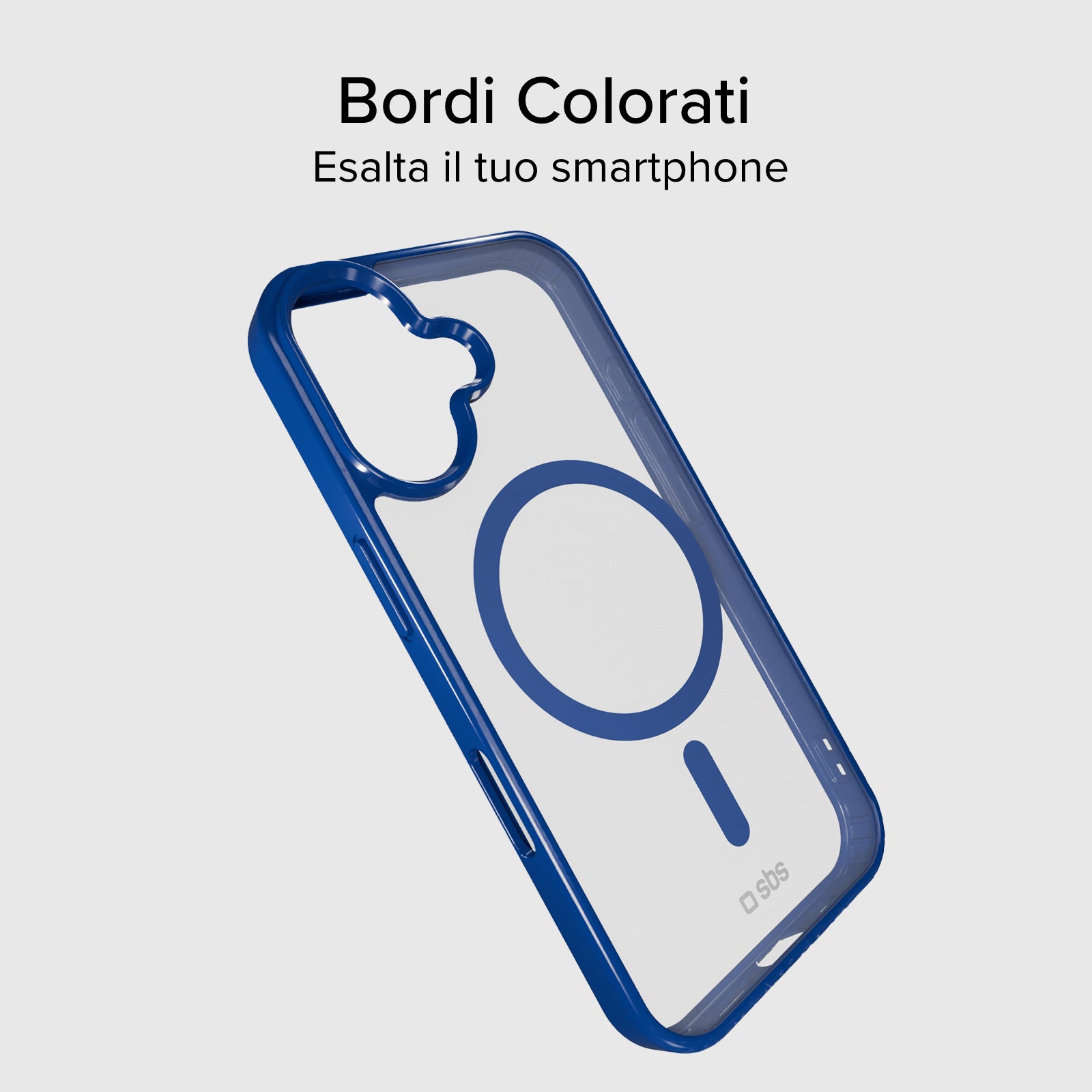 Cover per iPhone 16 Plus con bordi colorati compatibile con ricarica MagSafe
