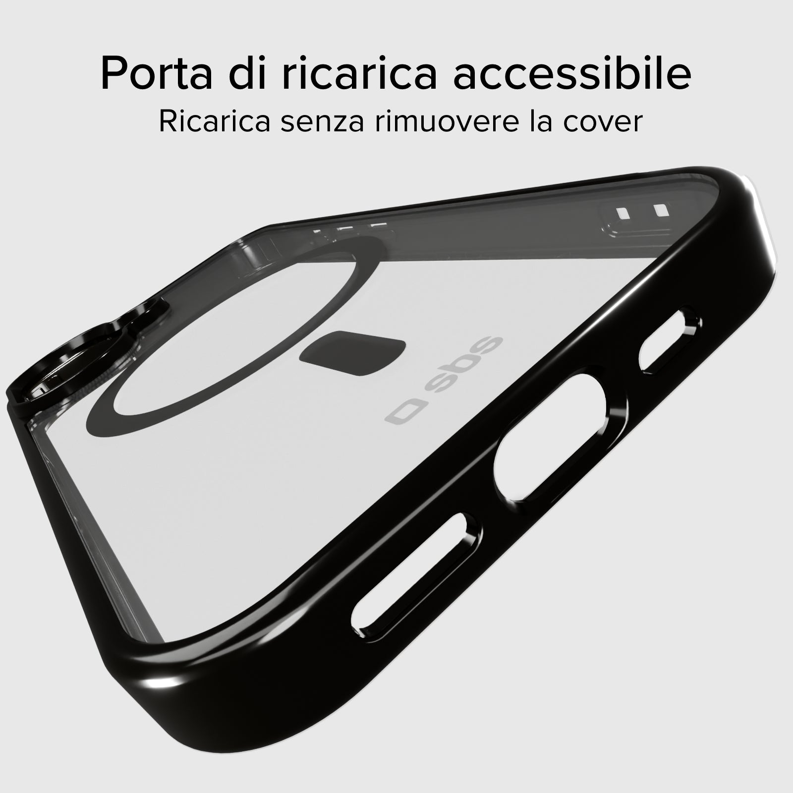 Cover per iPhone 16 Plus con bordi colorati compatibile con ricarica MagSafe