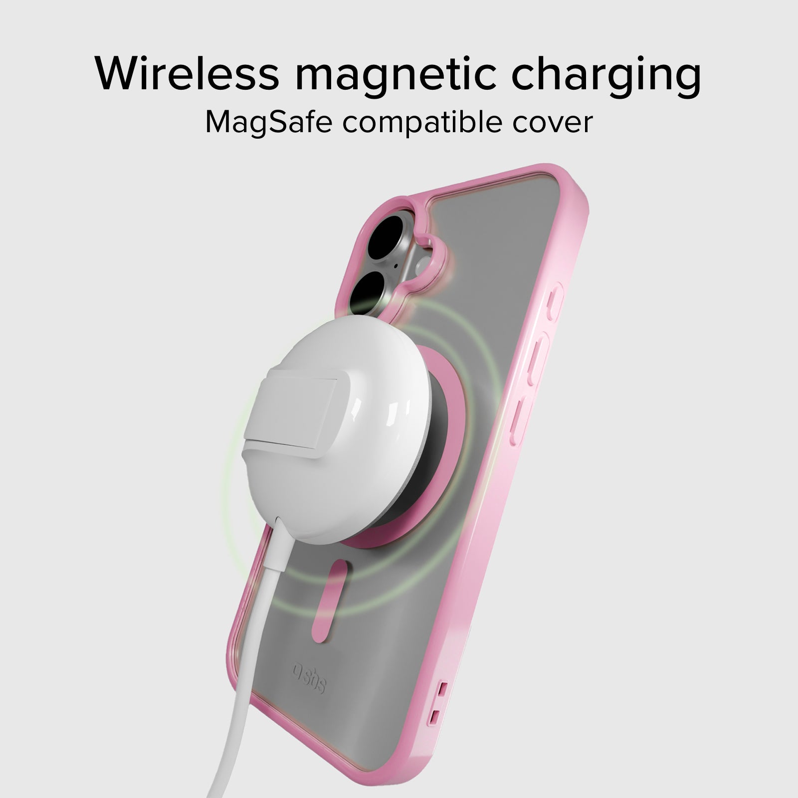 Cover per iPhone 16 Plus con bordi colorati compatibile con ricarica MagSafe