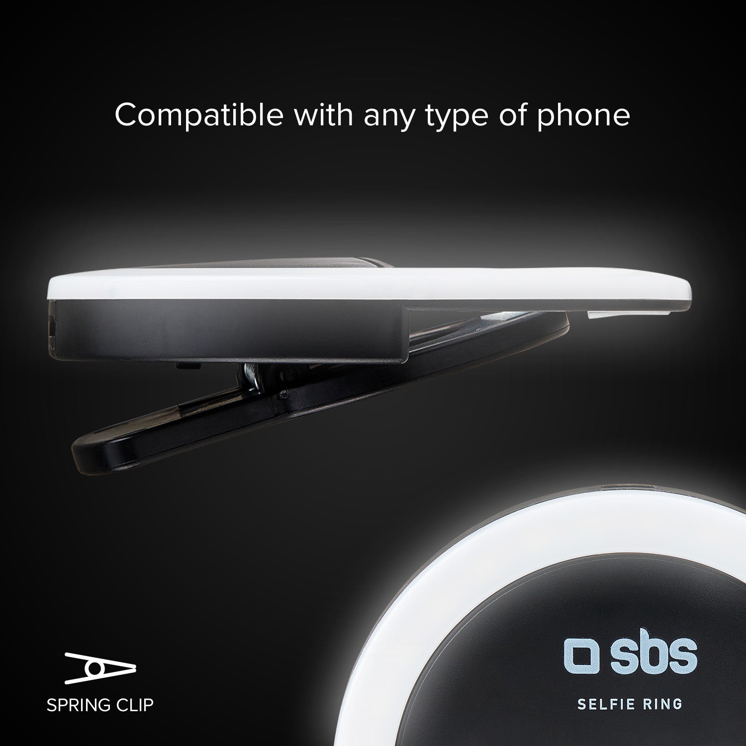 Anello LED universale con clip per video e foto