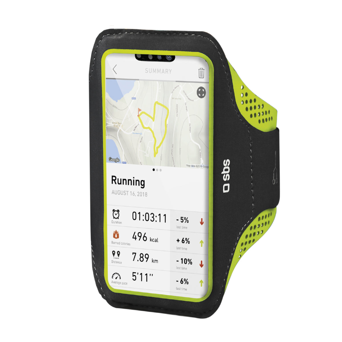 XXXL running armband for smartphones up to 6.7" with touch window