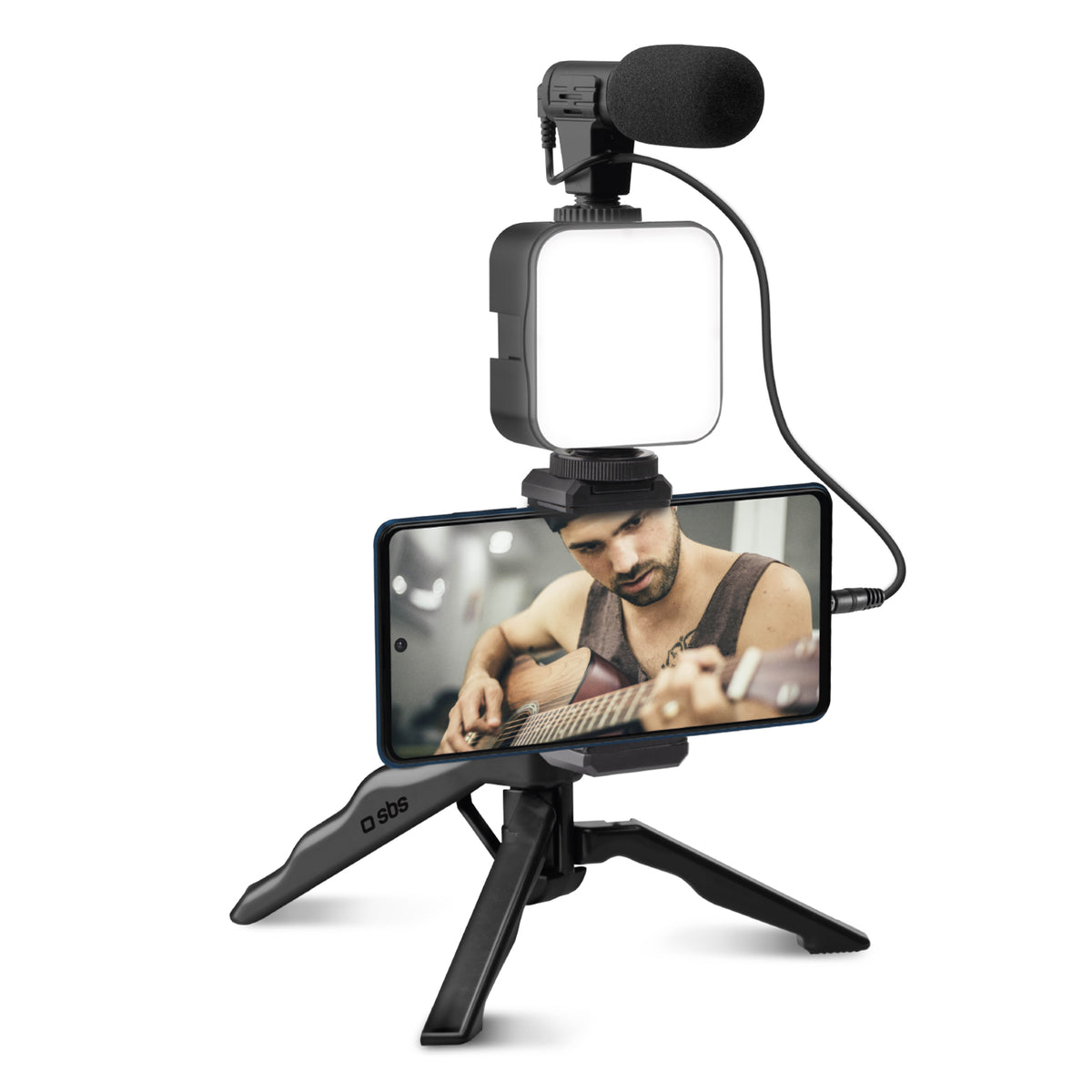 Kit Treppiede pocket con luce LED e microfono