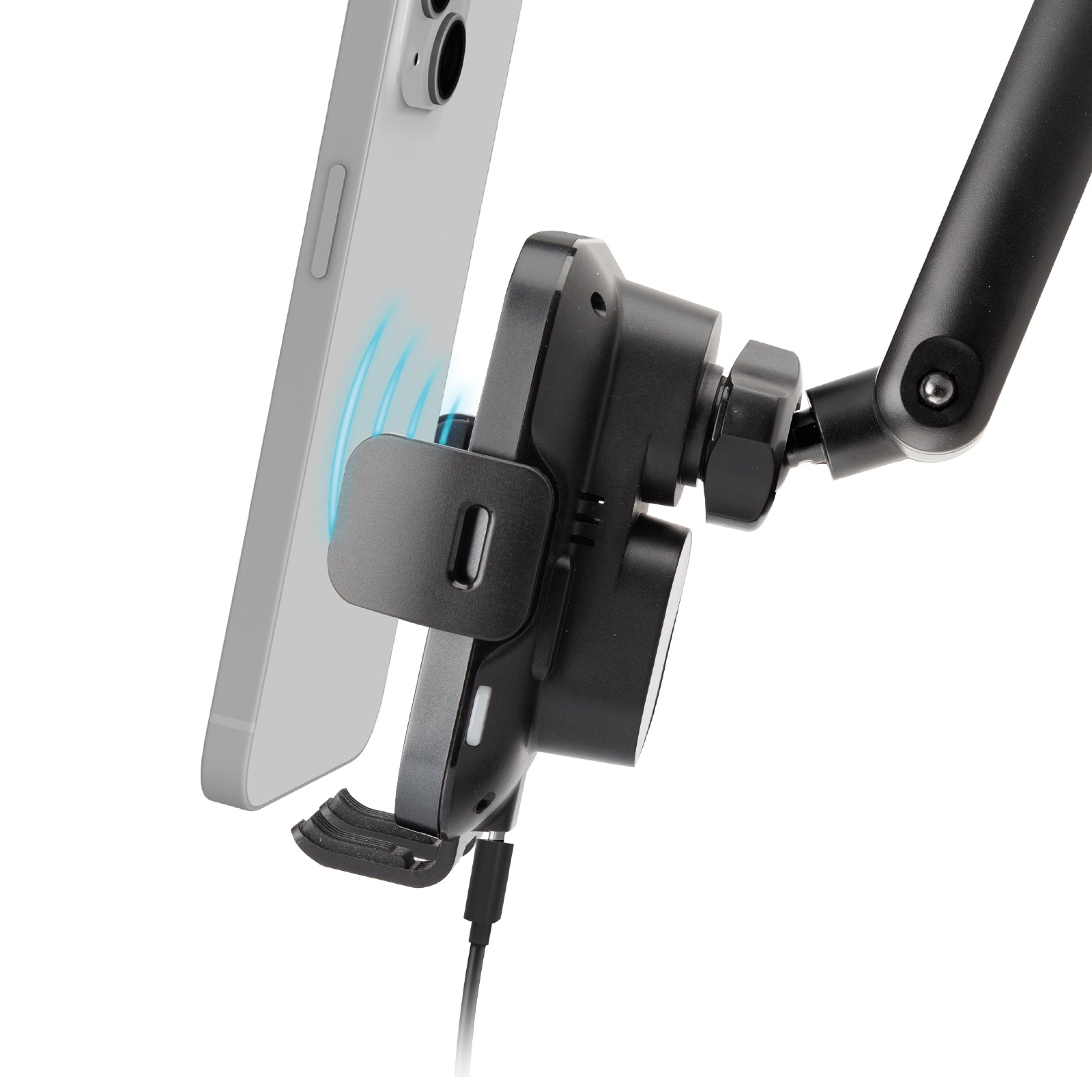Supporto auto per parabrezza e cruscotto con ricarica wireless da 15W