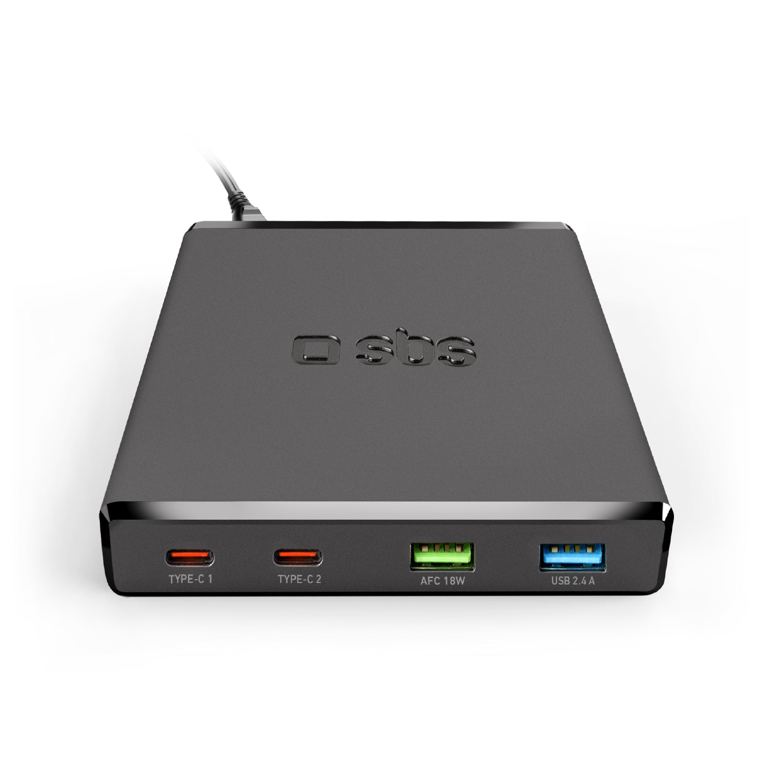 GaN-Ladestation mit 4 Ports – ultraschnelles Laden mit 2 USB-A- und 2 USB-C-Ports