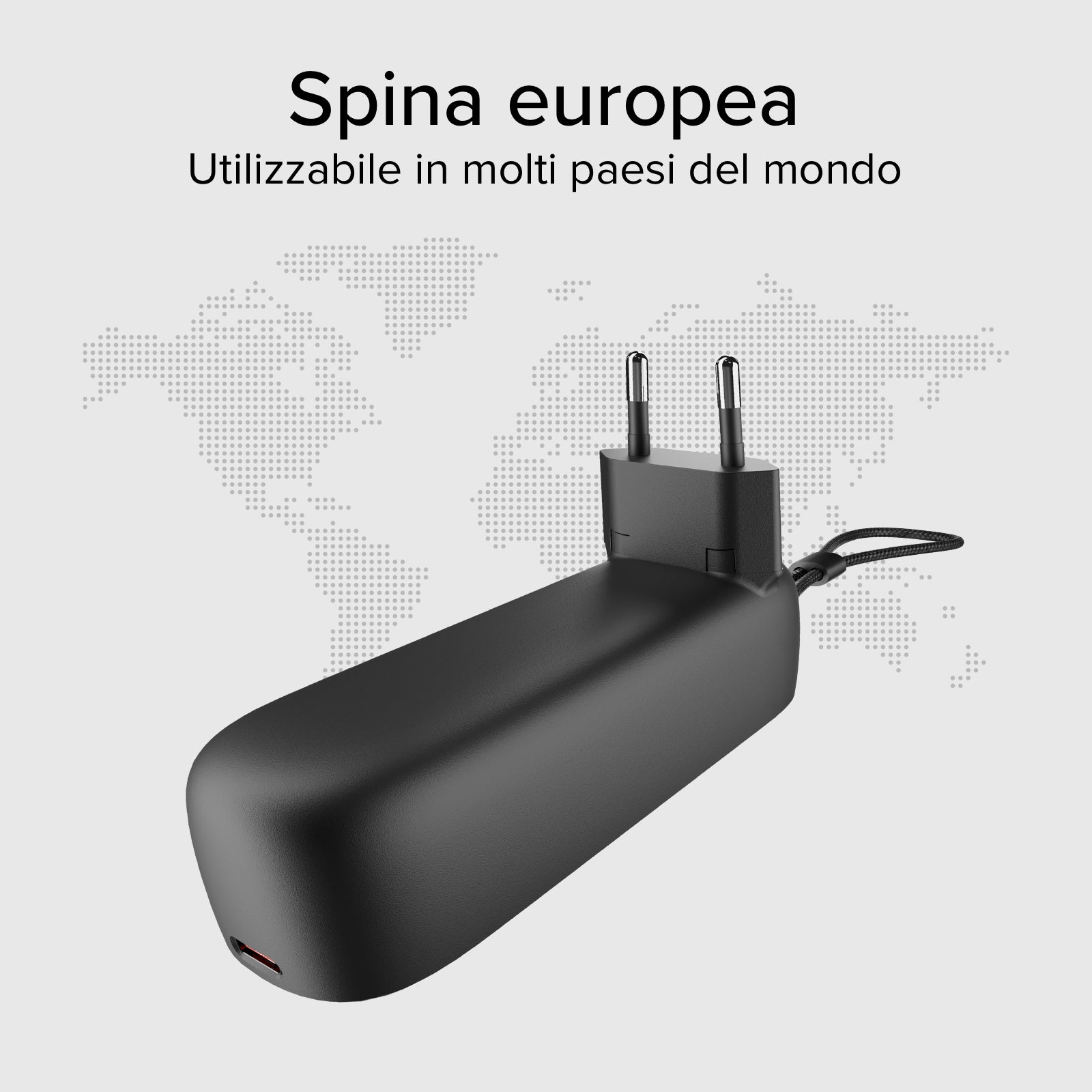 Powerbank Hybride 5000 mAh PD 20 W avec fiche intégrée