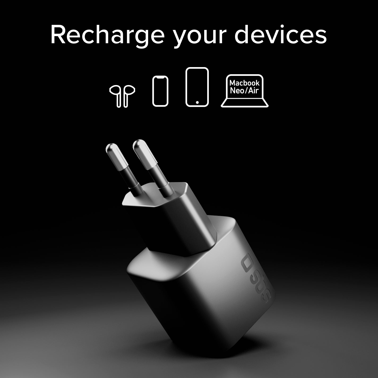 Cargador de pared USB-C 30 W compacto con Power Delivery 3.0 y PPS