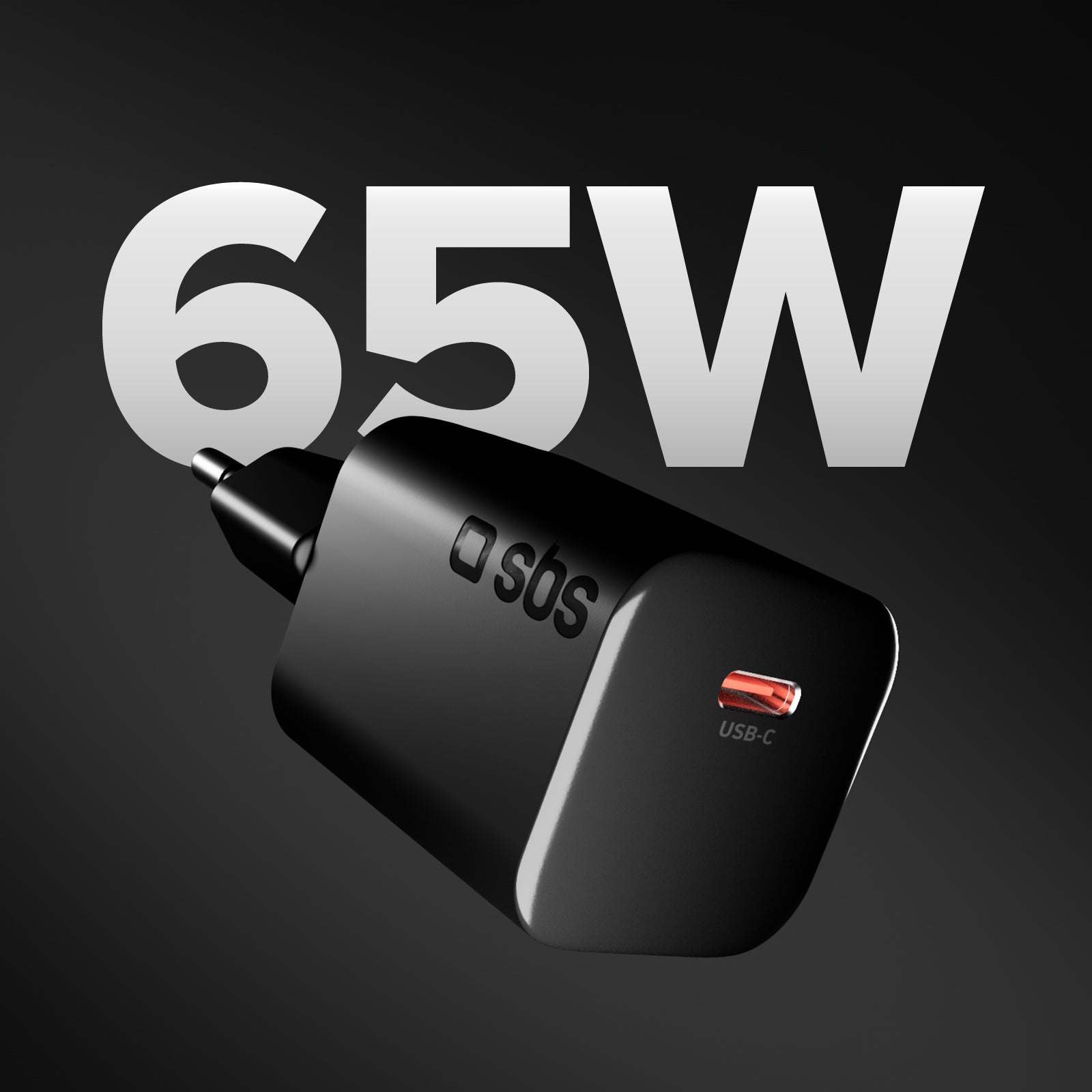 Cargador de pared GaN USB-C de 65 W con Power Delivery 3.0 y fuente de alimentación programable