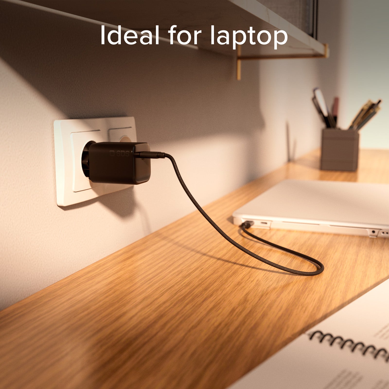 Cargador de pared GaN USB-C de 65 W con Power Delivery 3.0 y fuente de alimentación programable