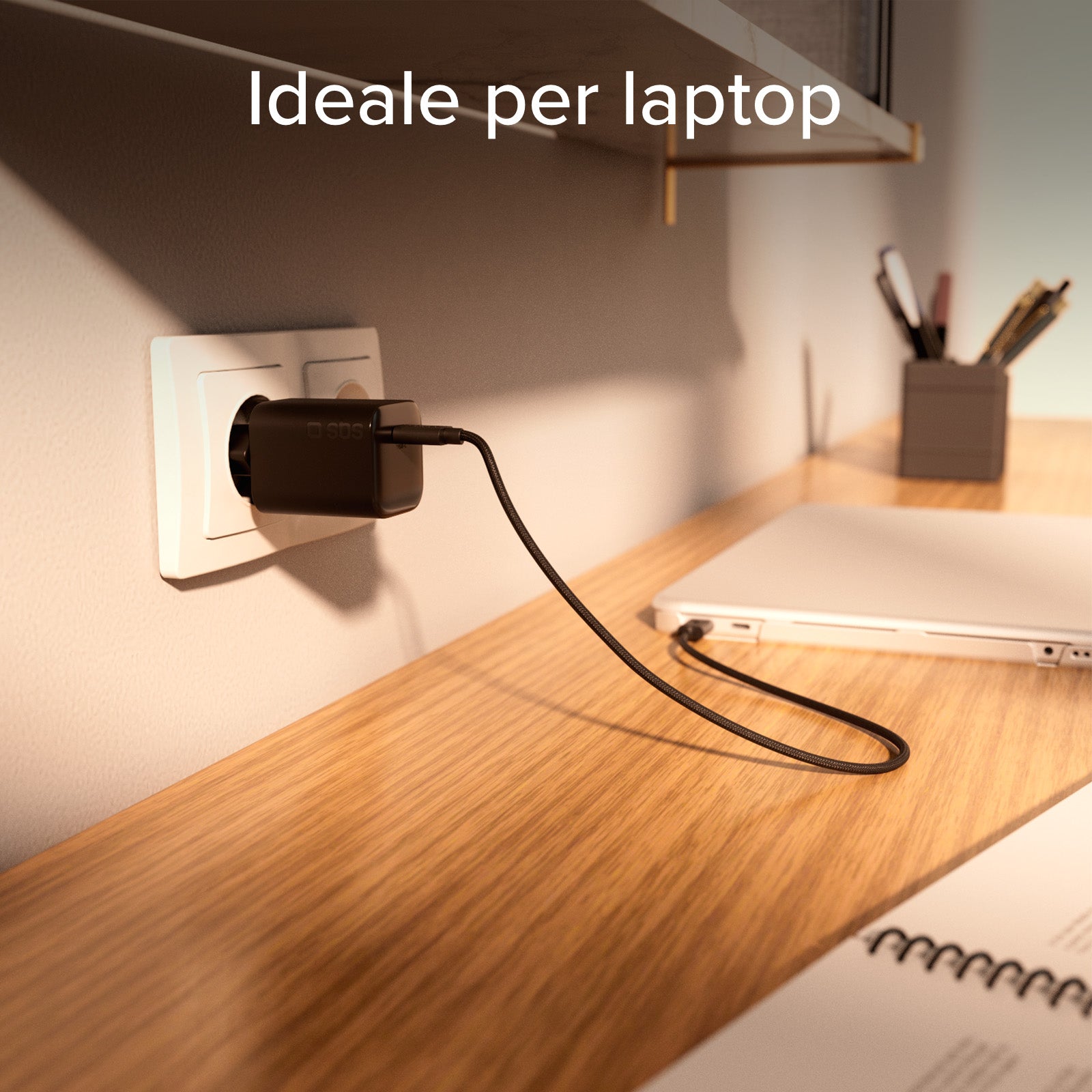 Cargador de pared GaN USB-C de 65 W con Power Delivery 3.0 y fuente de alimentación programable
