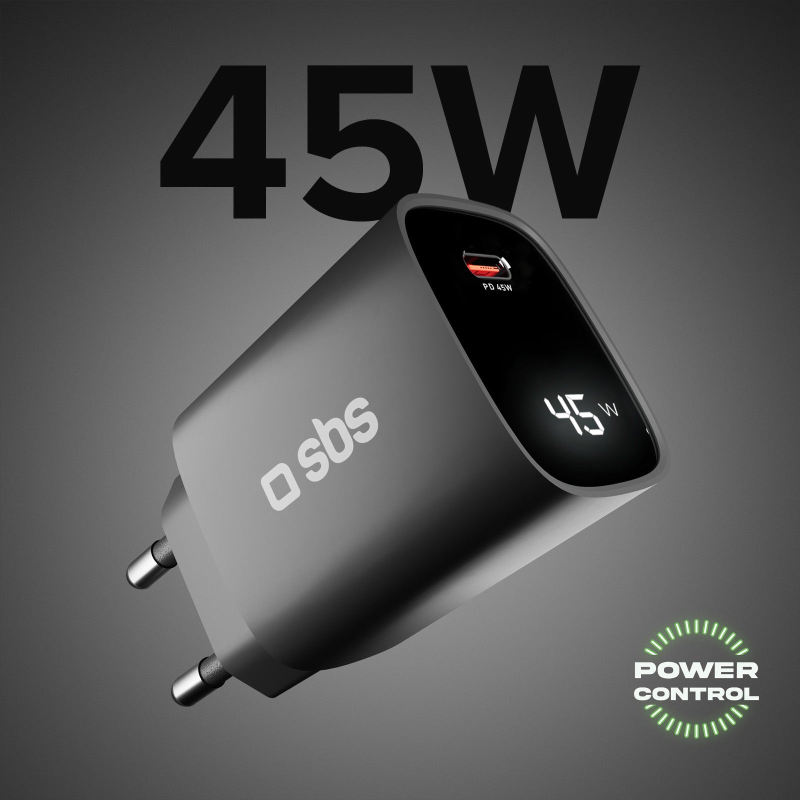 45-Watt-Ladegerät mit integriertem Display