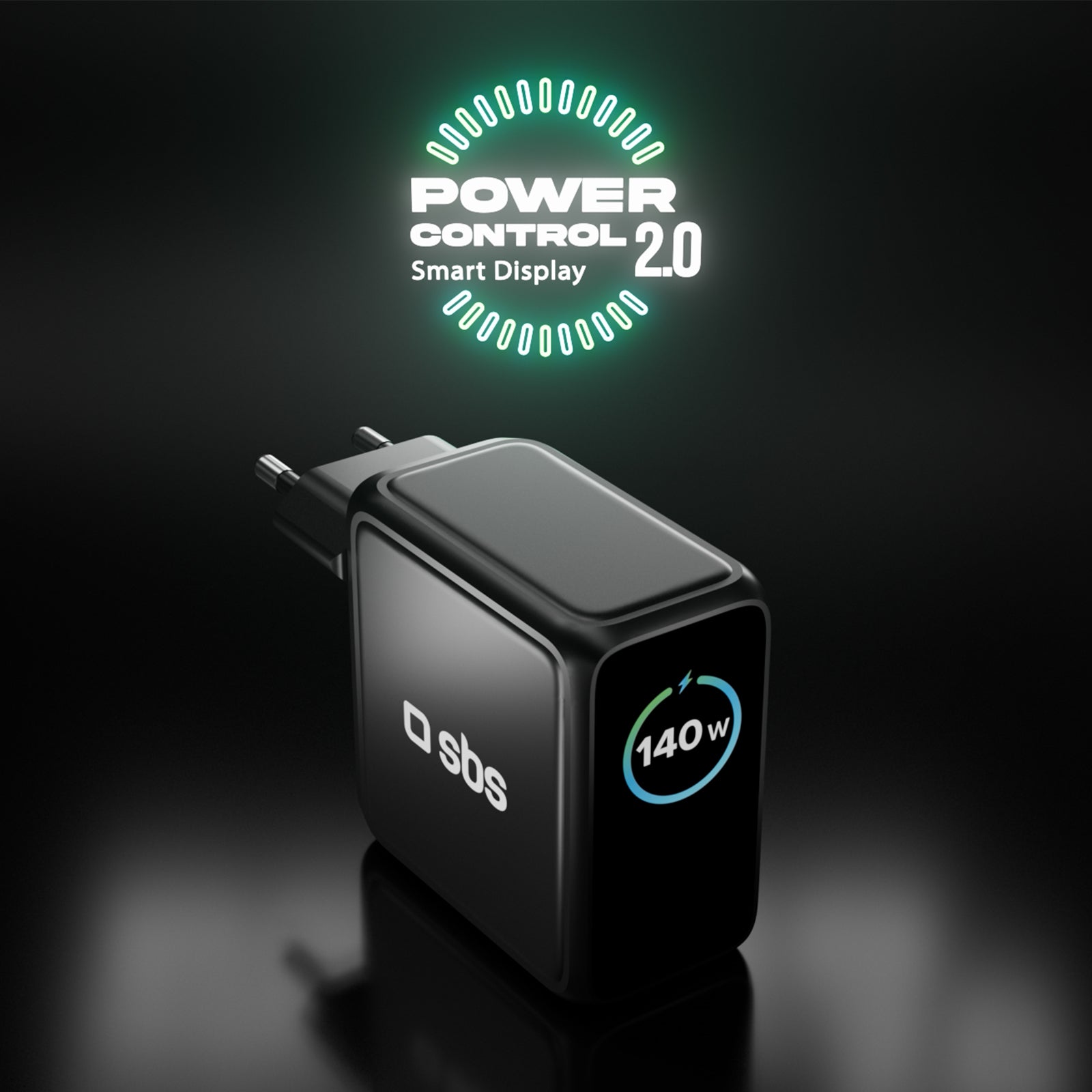 Chargeur GaN 140 W avec écran couleur TFT