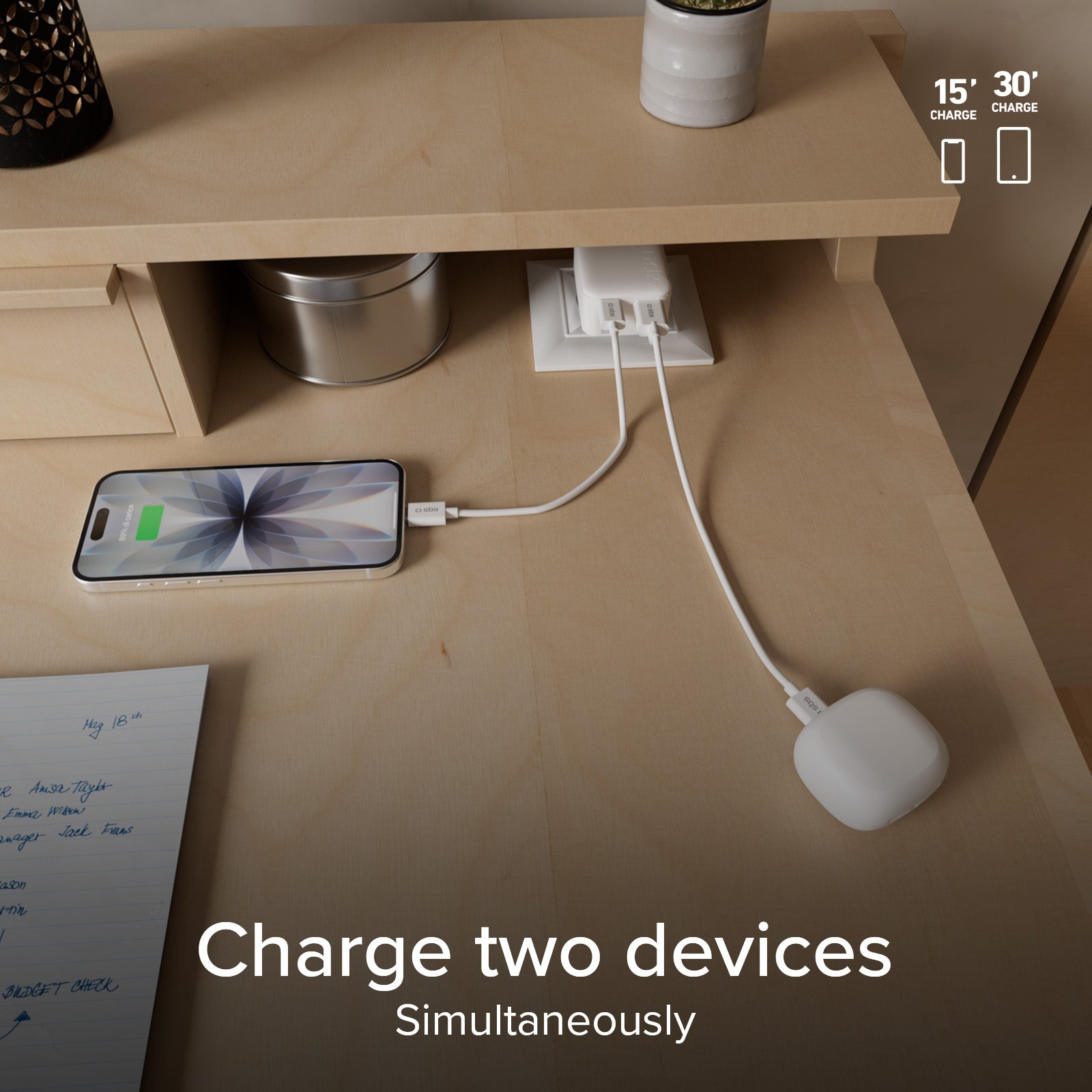 Caricatore da Parete Flexi Wall Charger 65W con Spina Pieghevole