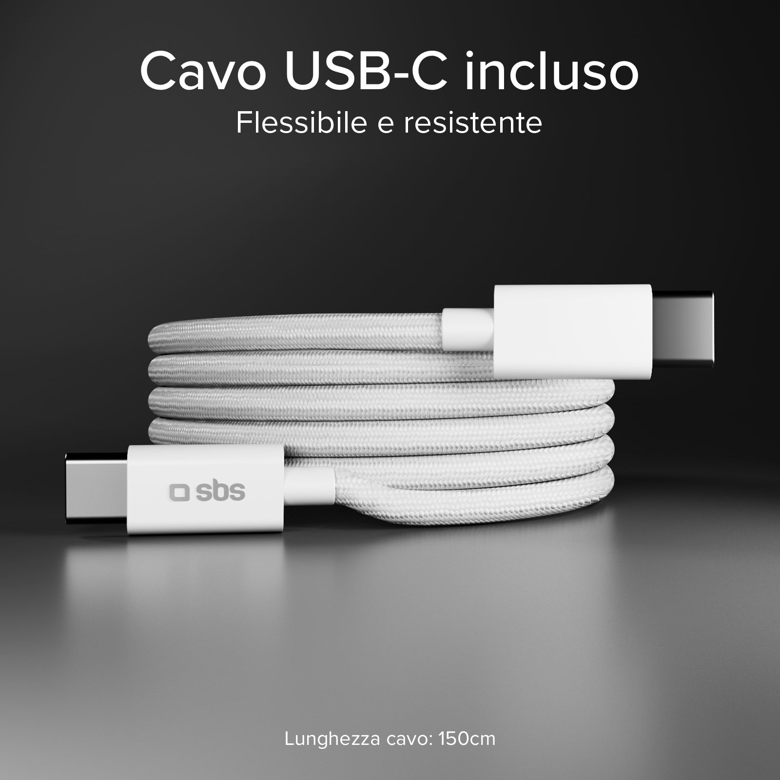 Kit caricatore 30W GaN con cavo USB‑C 1.5m