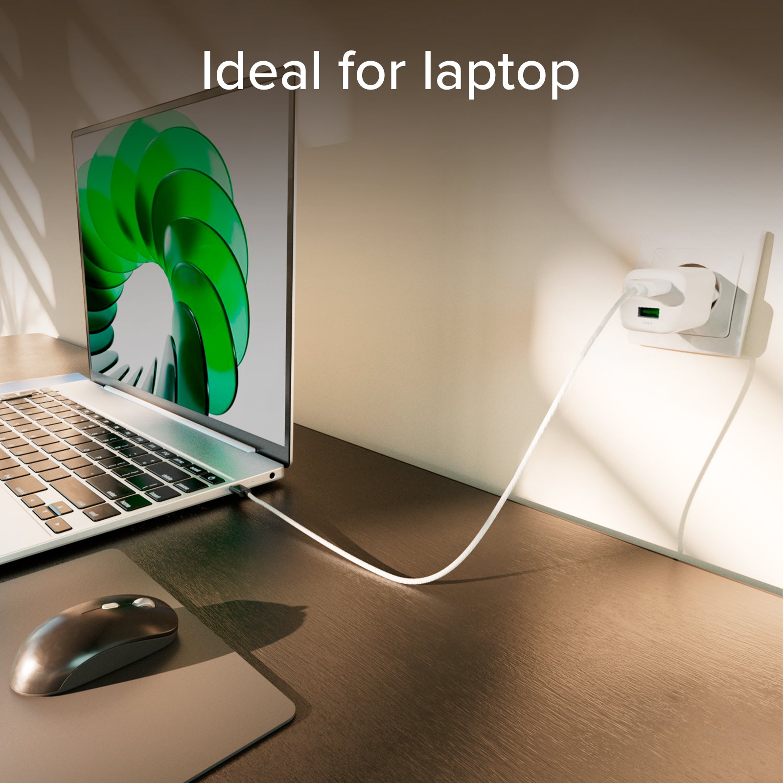 Kit caricatore da parete 45W GaN e Power Delivery, con cavo USB-C 1.5m