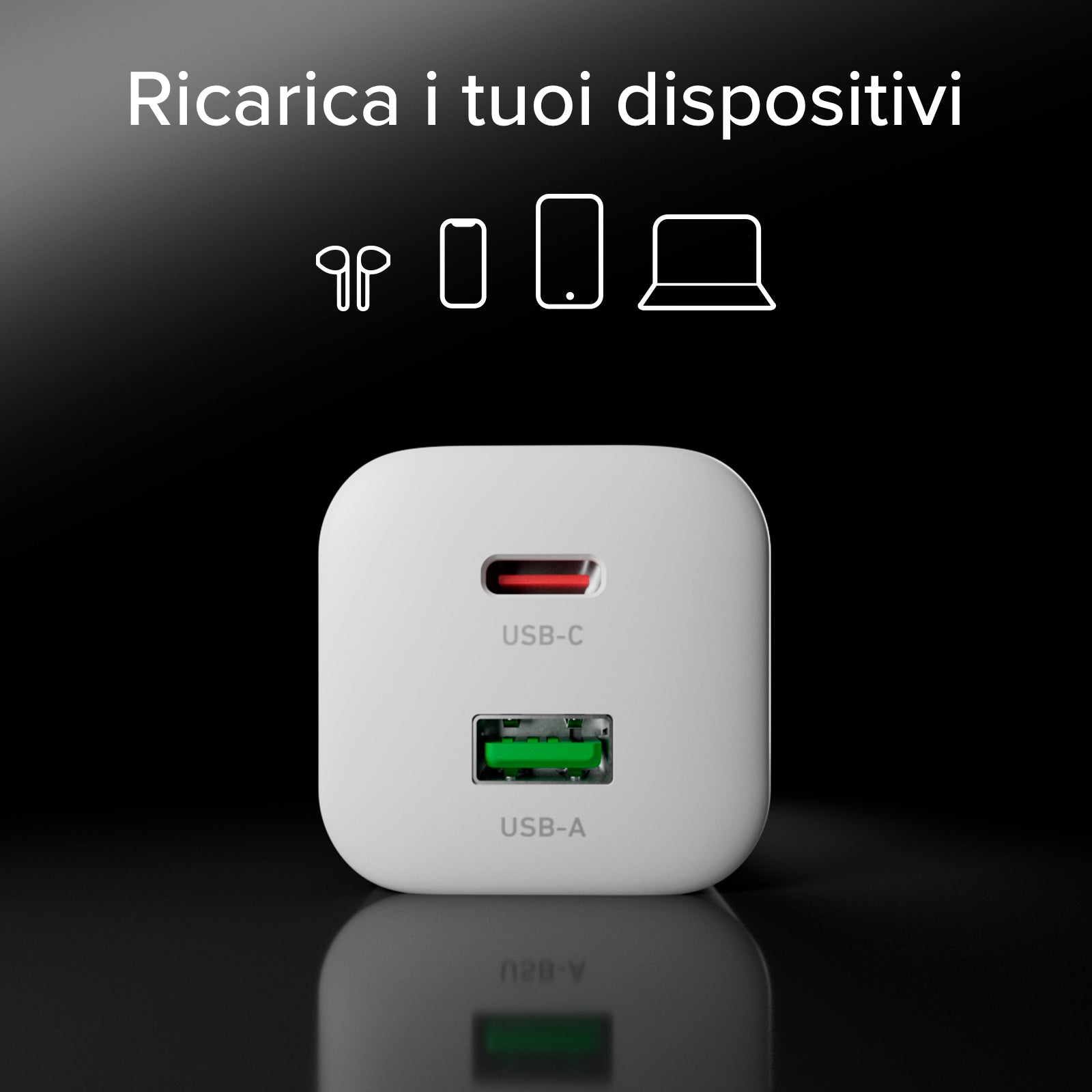 Kit caricatore da parete 45W GaN e Power Delivery, con cavo USB-C 1.5m