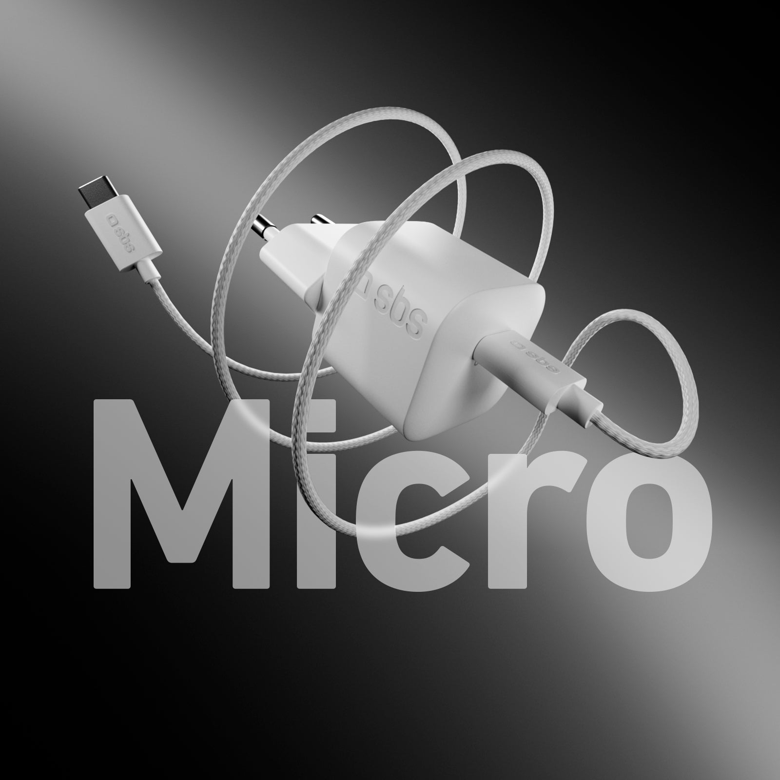 Kit caricatore USB-C PD 30W e cavo intrecciato USB-C da 1,5 m