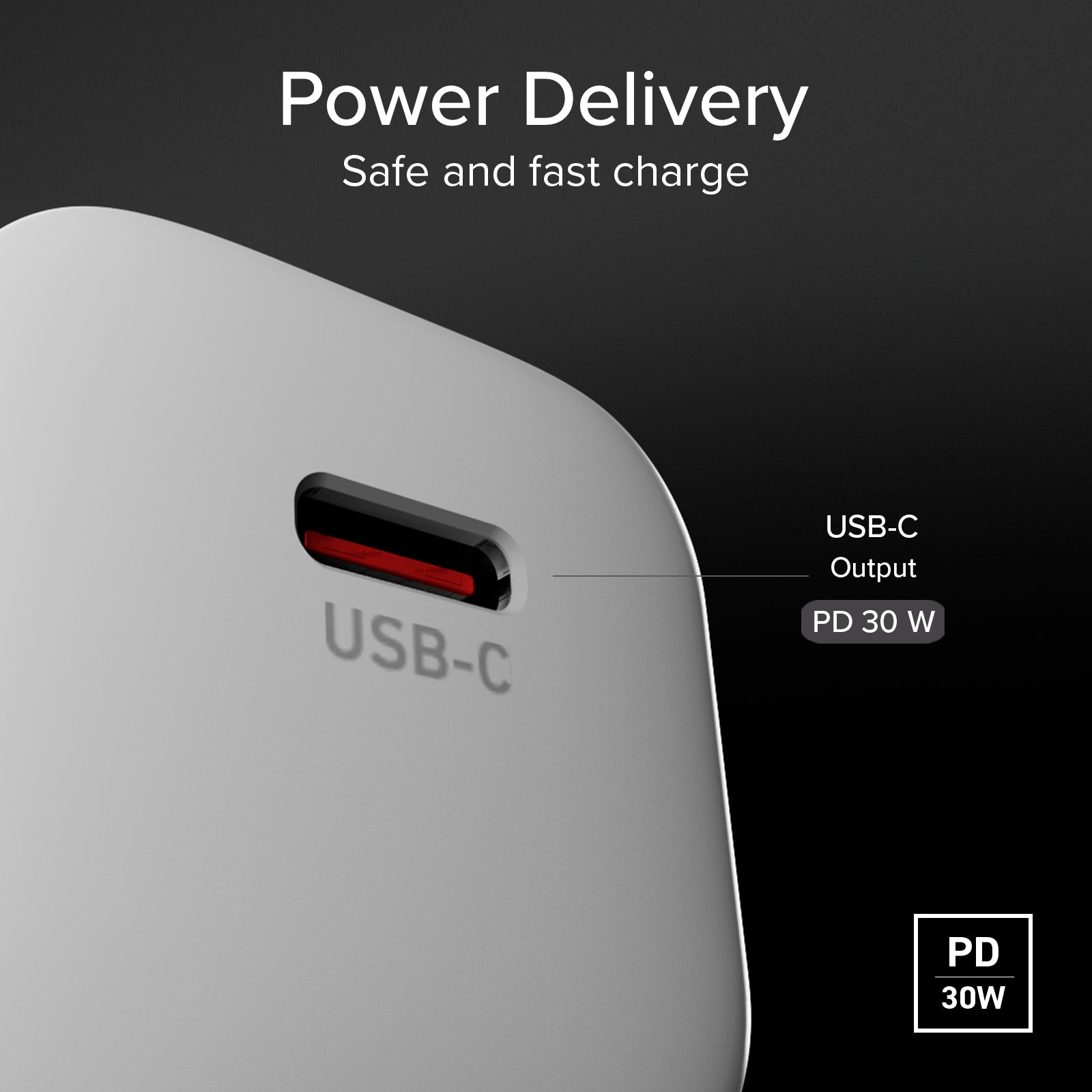 Kit caricatore USB-C PD 30W e cavo intrecciato USB-C da 1,5 m