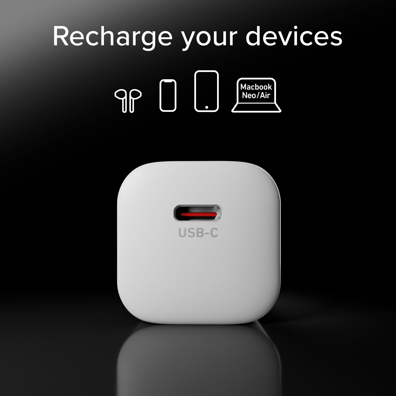 Kit de charge avec chargeur secteur 40W et câble USB-C tressé 1,5 m