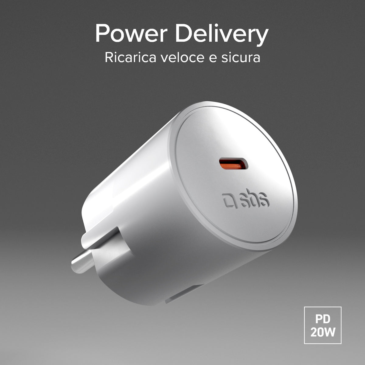 Caricatore con spina Schuko e porta USB-C 20W PD, adatto per MacBook Neo