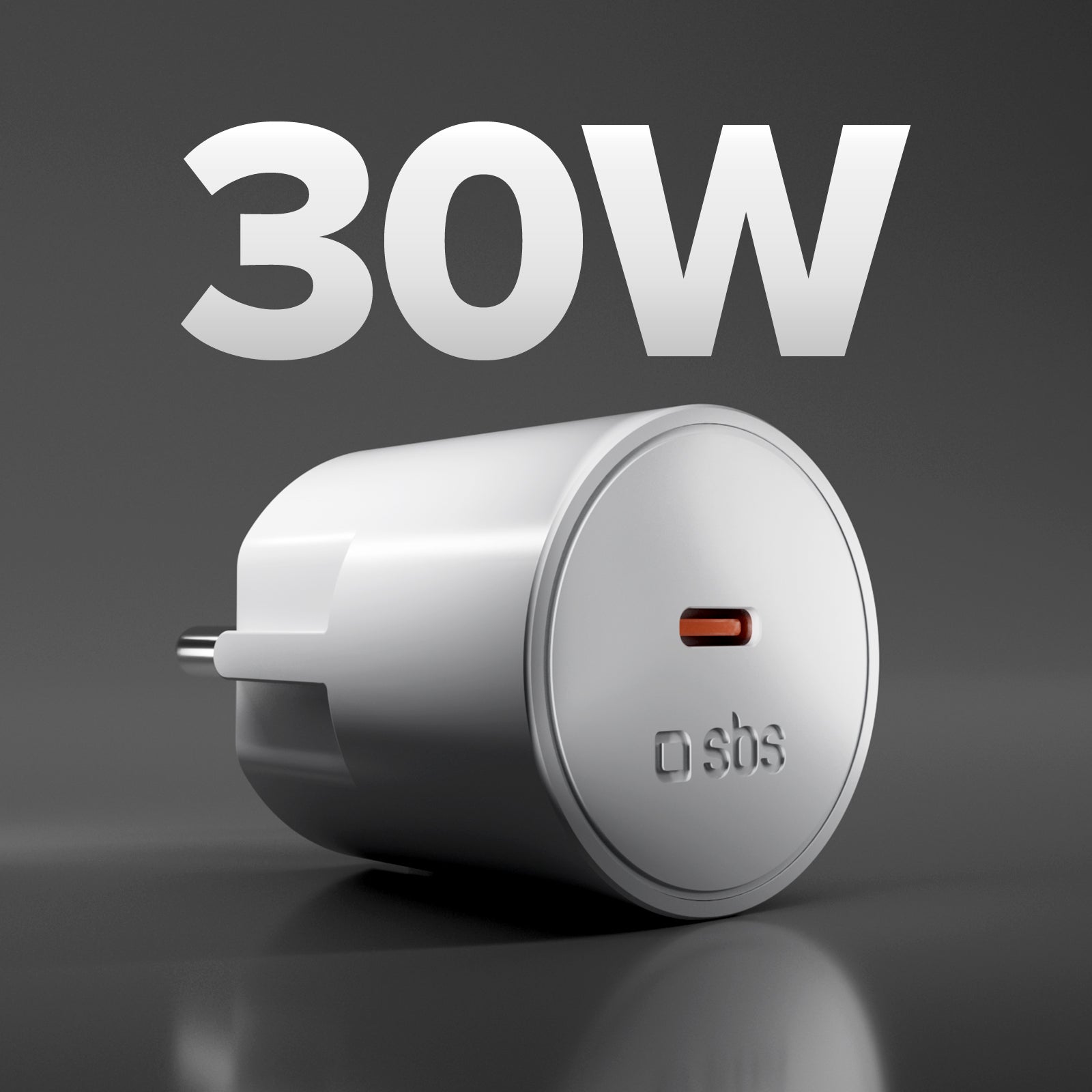 Wall charger with Schuko plug and USB-C 30W PD port