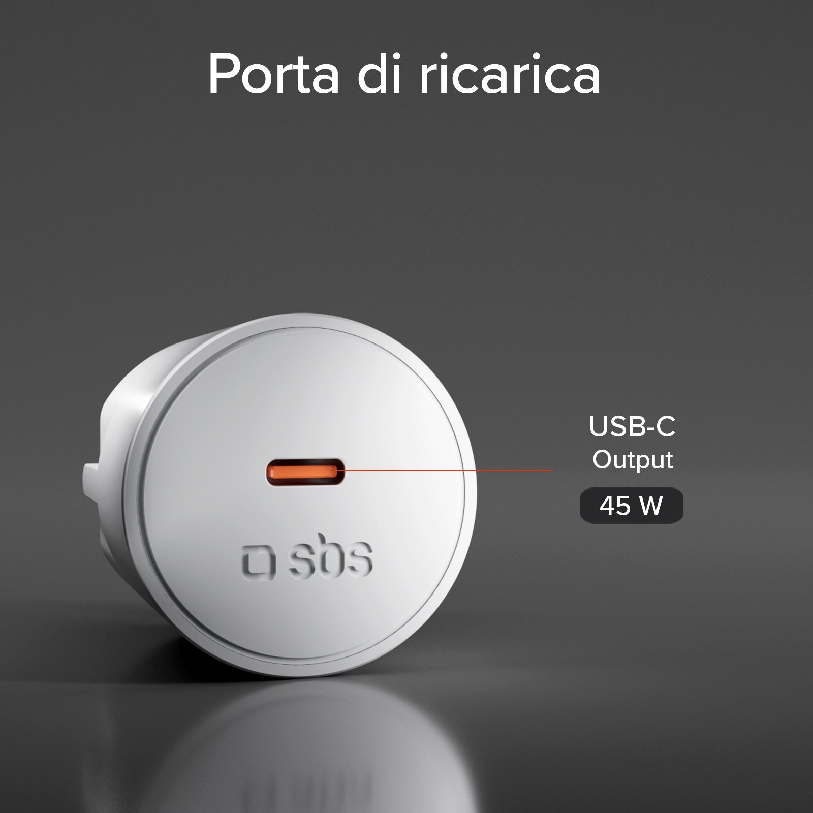 Caricatore con spina Schuko e porta USB-C 45W PD
