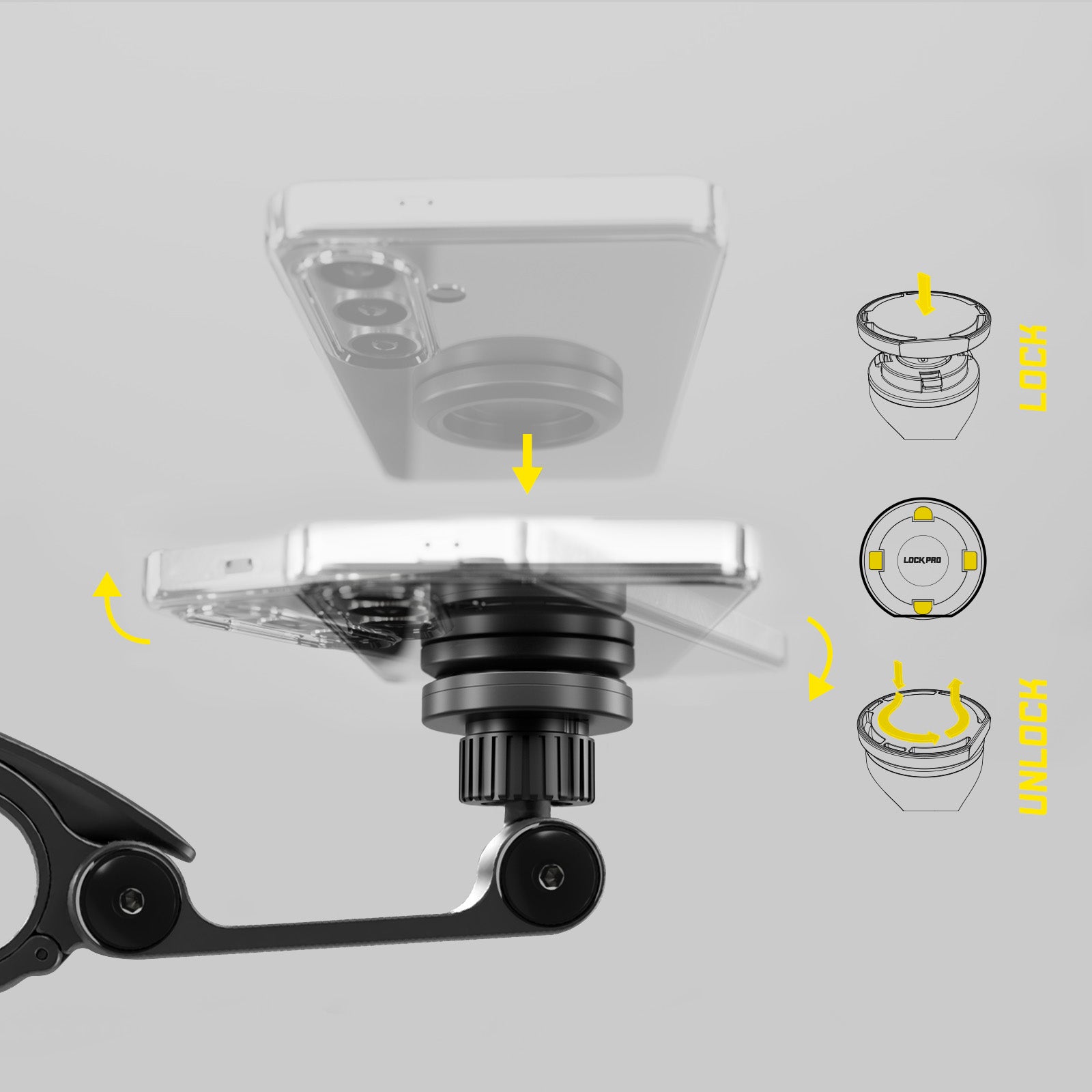Soporte para teléfonos inteligentes Lock Pro