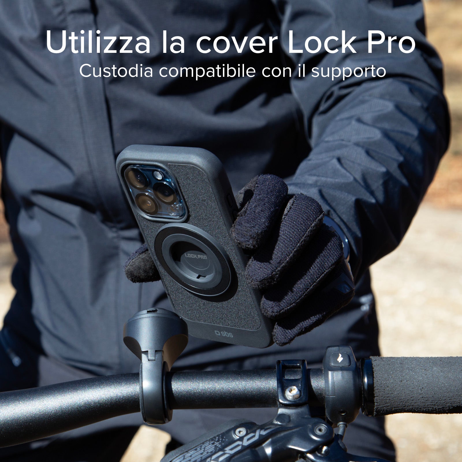 Portacellulare universale Lock Pro per bici e monopattini