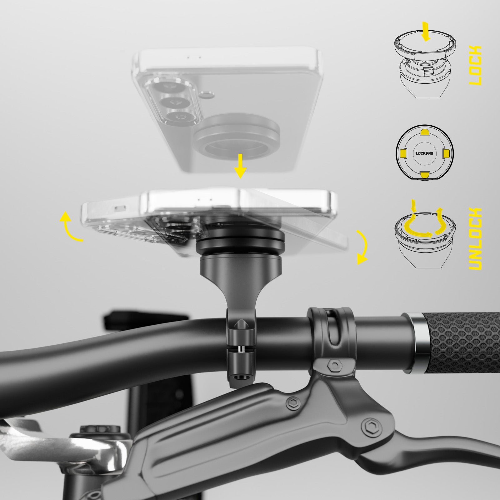 Portacellulare universale Lock Pro per bici e monopattini
