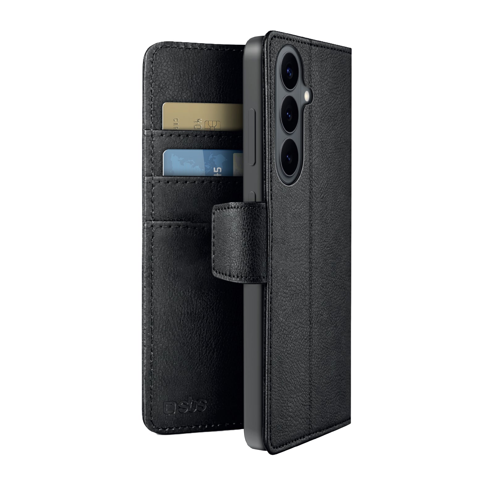 Custodia Classic per Samsung S26 con portacarte, chiusura e stand