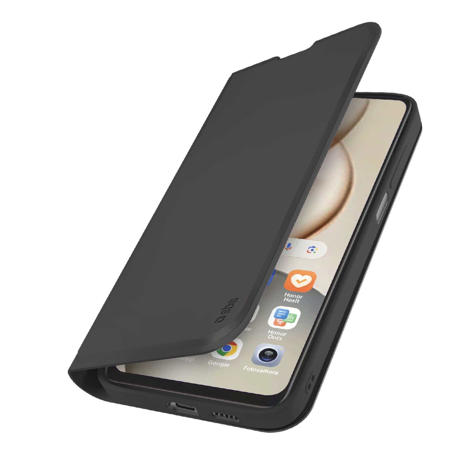 Custodia a libro con supporto stand e superficie soft touch per Honor 400 Smart