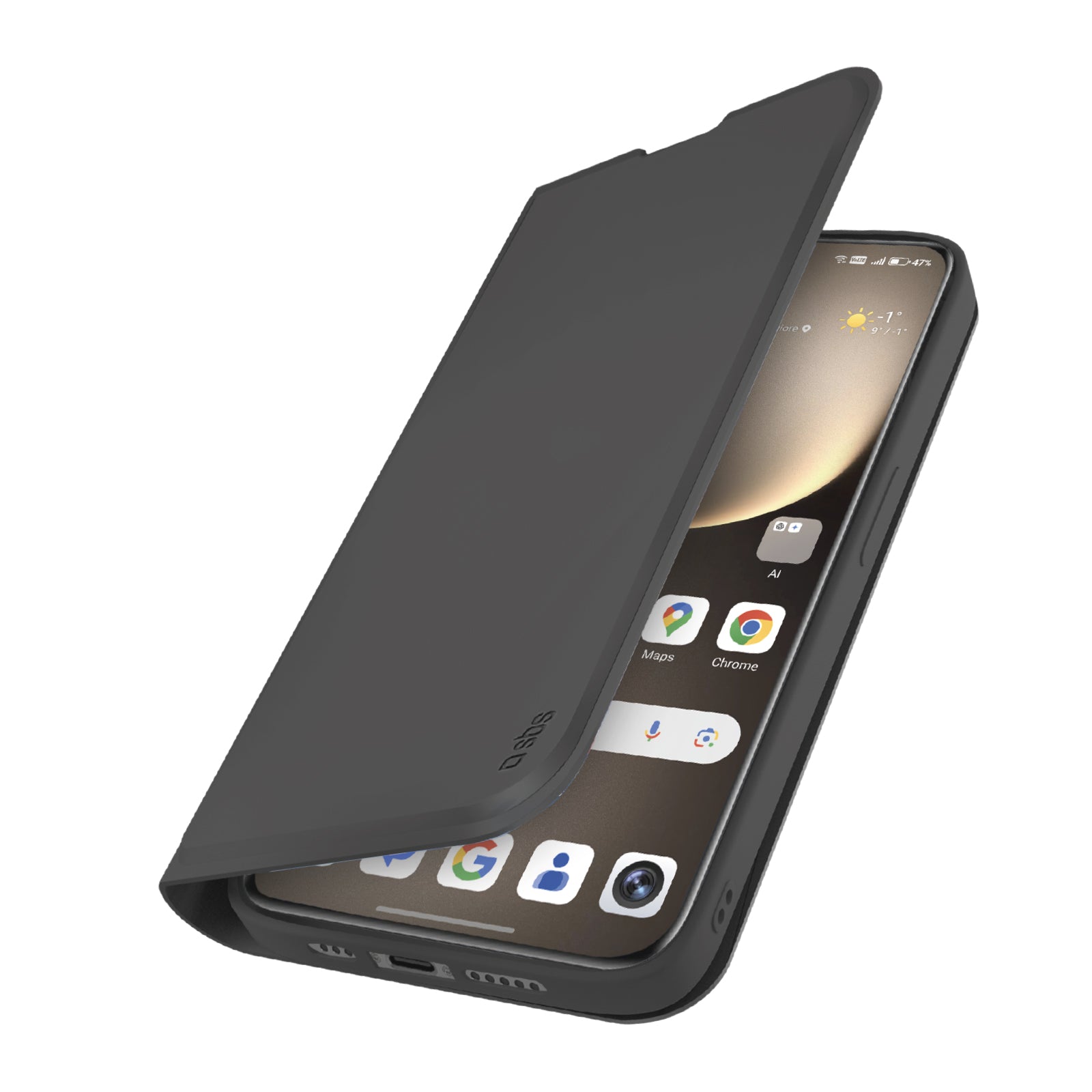 Custodia a libro con supporto stand e superficie soft touch per Honor Magic7 Pro