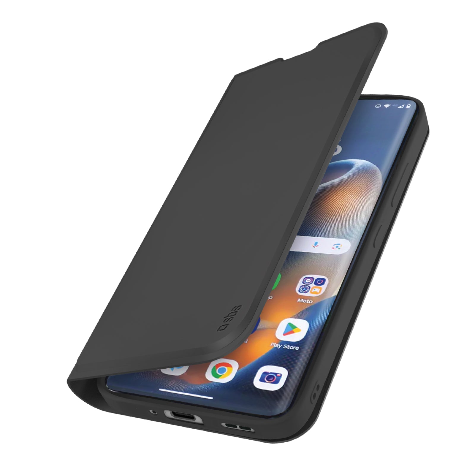 Custodia a libro con supporto stand e superficie soft touch per Motorola Edge 60