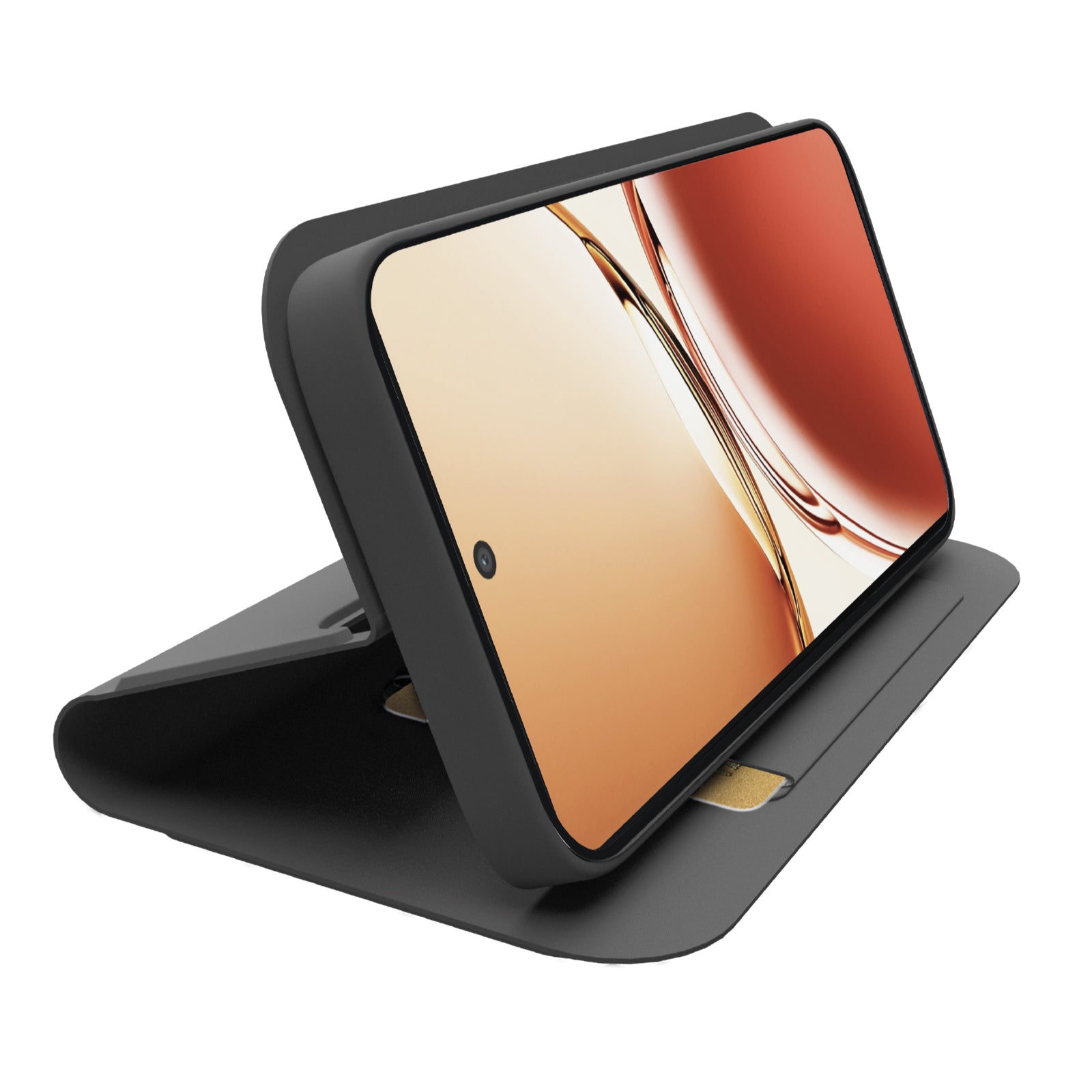 Custodia a libro con supporto stand e superficie soft touch per Oppo Reno 12F 5G