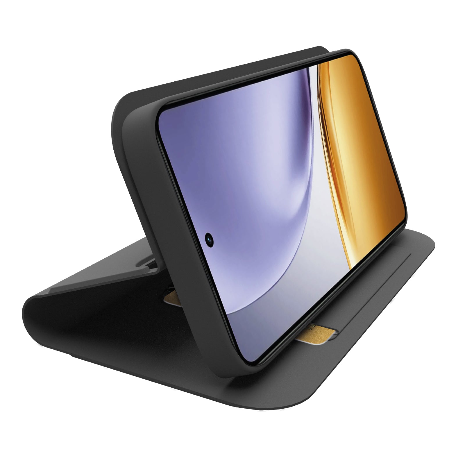 Custodia a libro con supporto stand e superficie soft touch per Realme 14T 5G