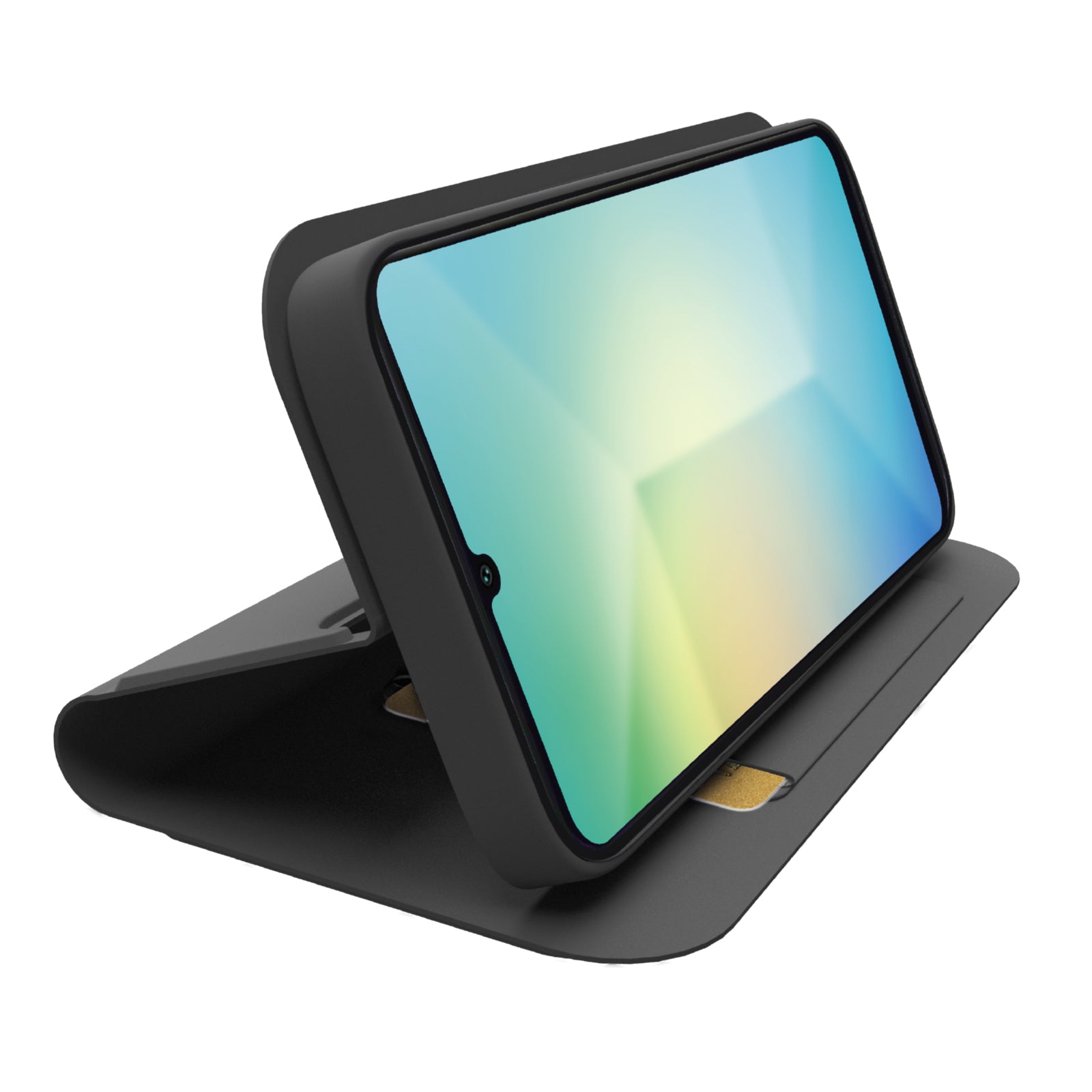 Book-style case with stand support and soft touch surface for Samsung A07