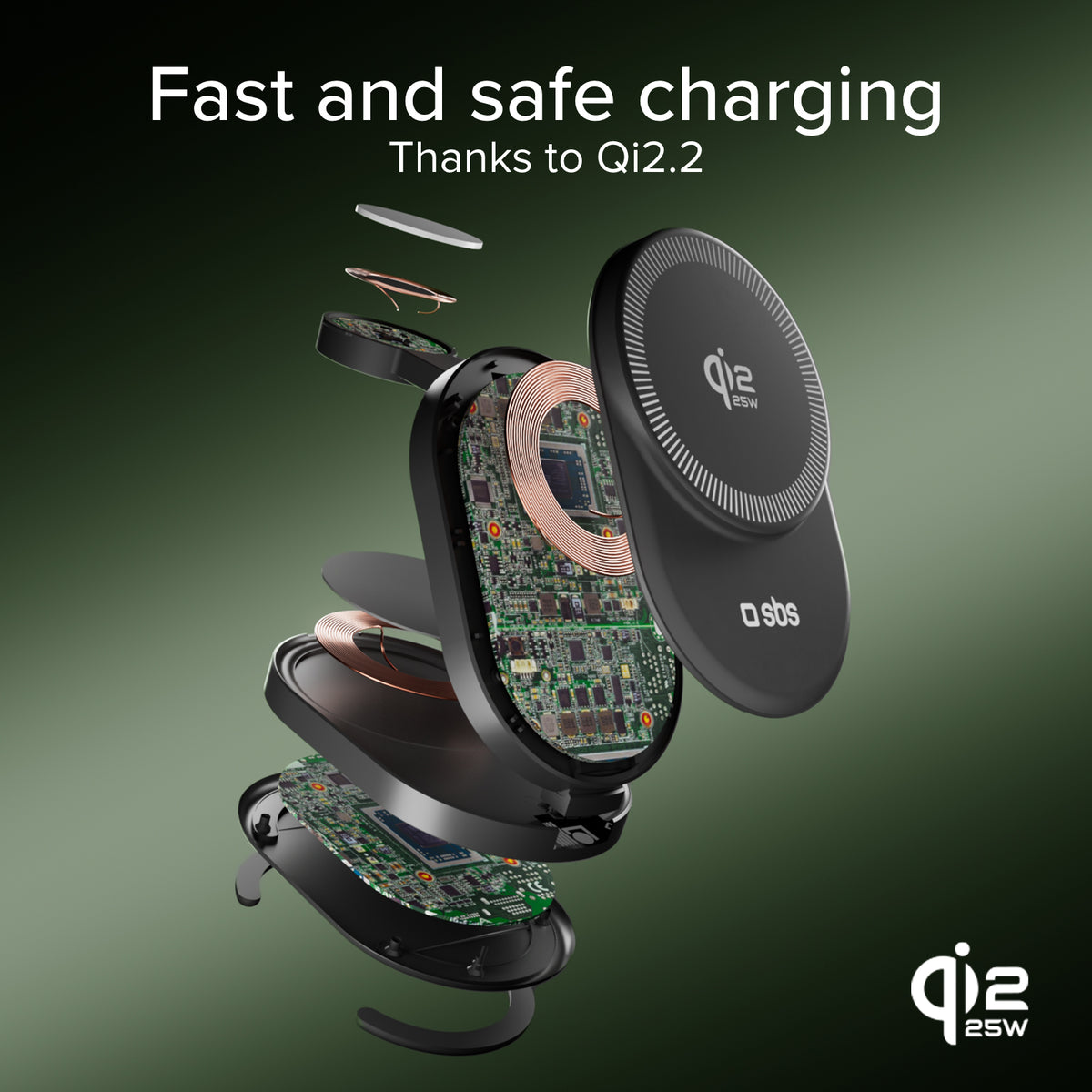 Kabellose 3-in-1-Ladestation Qi2 25 W zum Aufladen von iPhone, Apple Watch und Kopfhörern