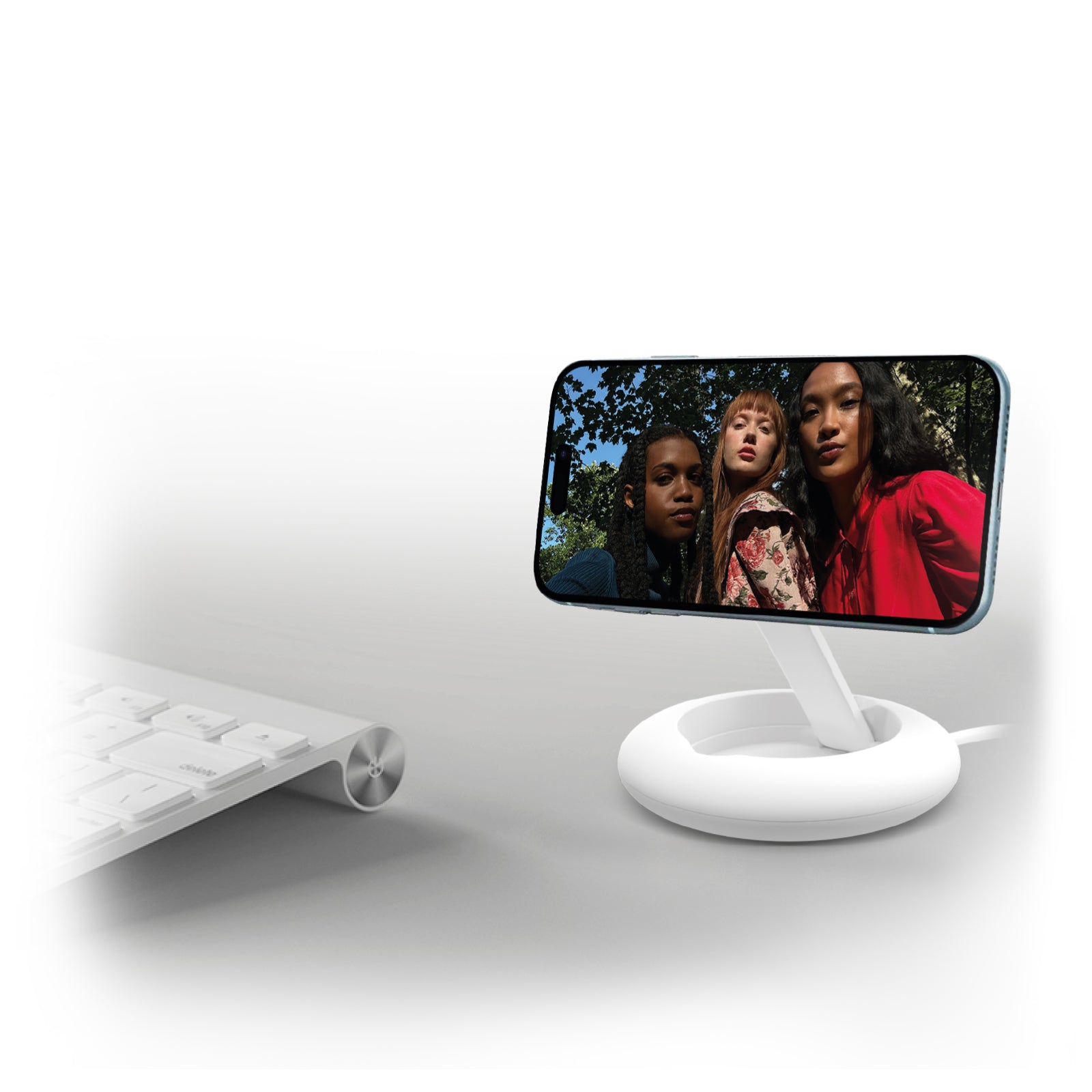 Supporto da tavolo con caricatore wireless integrato