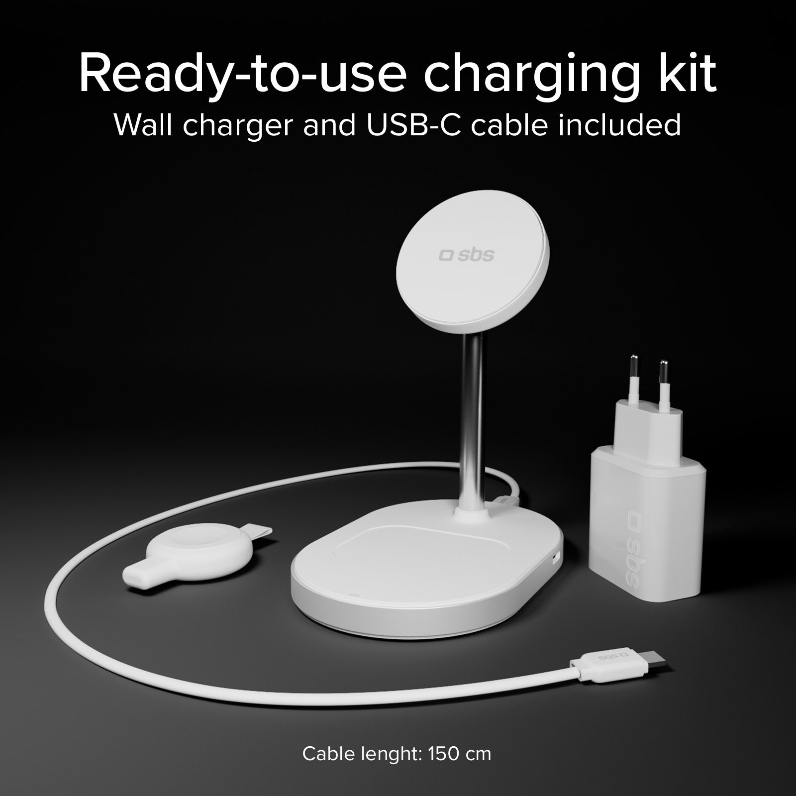 Station de recharge sans fil Qi2.2 pour smartphone et smartwatch